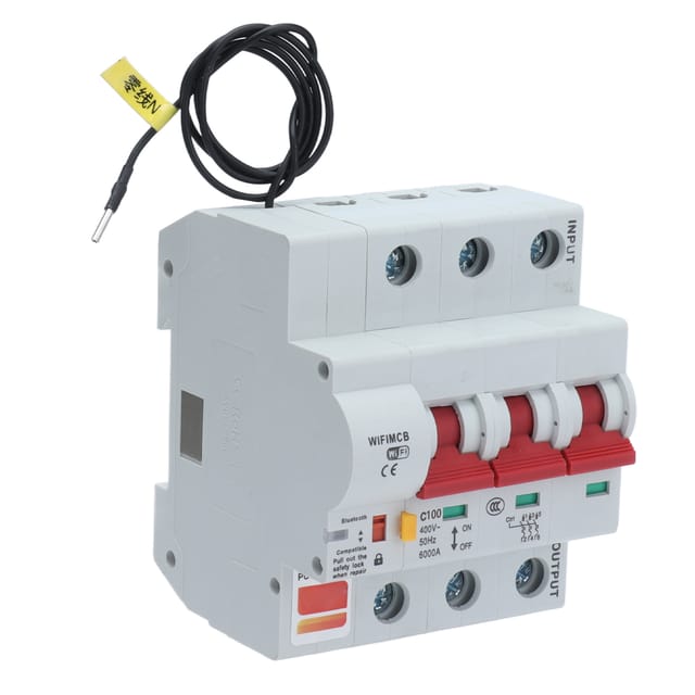 Intelligenter 3-poliger Leitungsschutzschalter Mit Wlan- Und Bluetooth-fernbedienung, Fehlerstromschutzschalter, 400 V, 100 A
