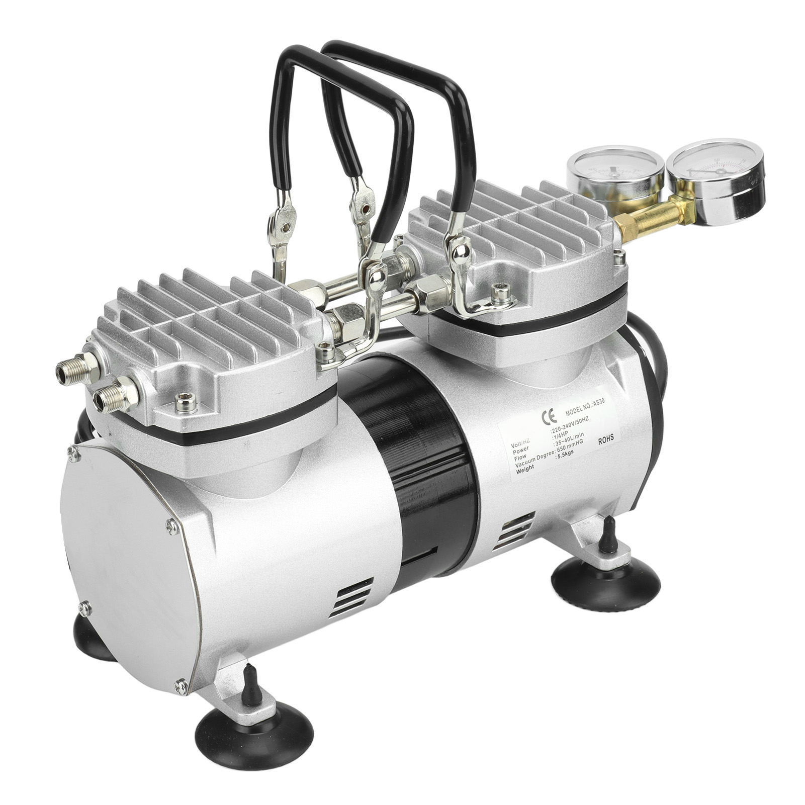 Ölfreie Vakuum-luftpumpe 1/4 Ps, Hoher Druck, Großer Durchfluss, Extrem Leise, Kleine Ölfreie Luftkompressorpumpe, Eu-stecker 220–240 V