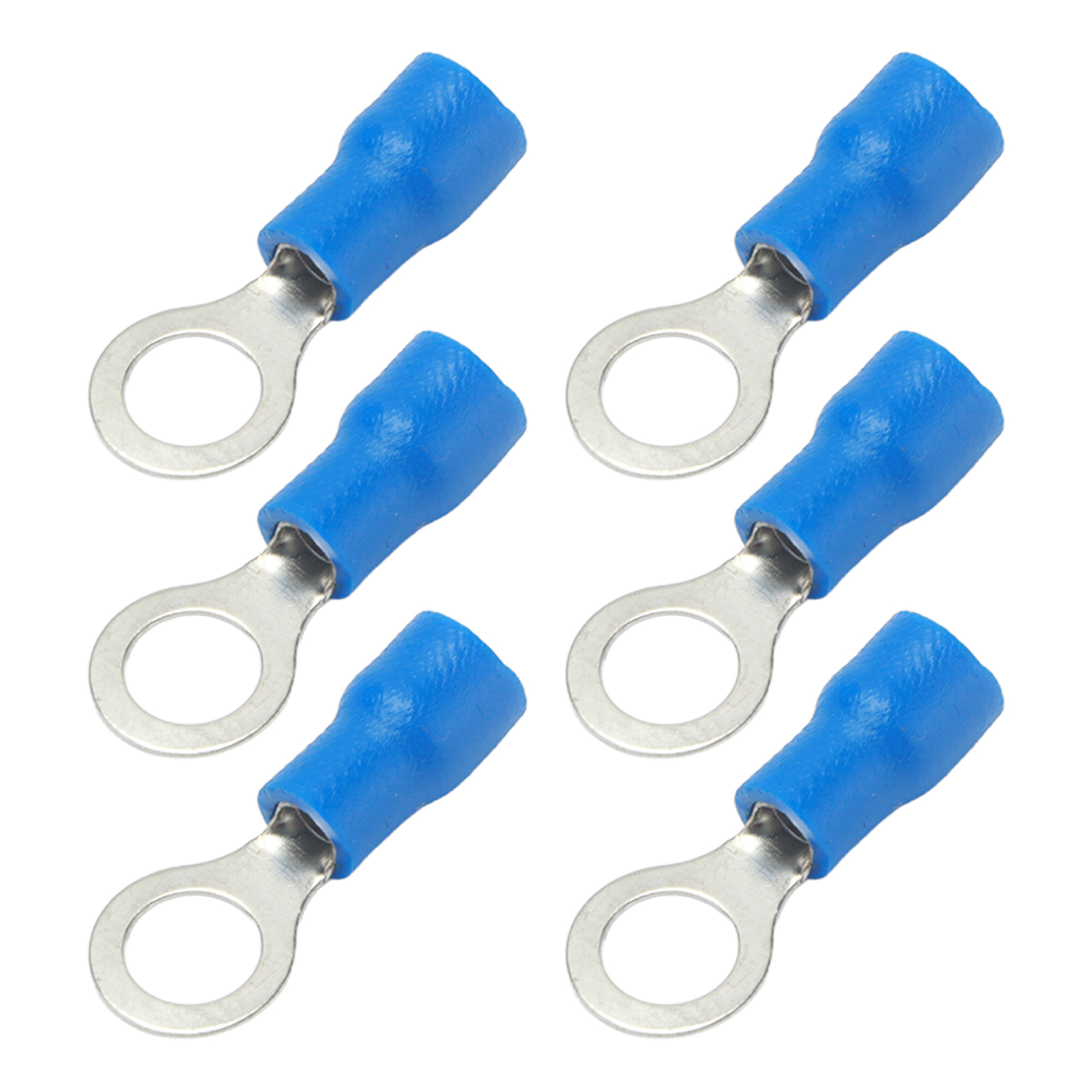 100 Stück Vorisolierte Ringkabelschuhe, Kupfer-pvc-drahtverbinder Für Maschinen, Awg 22–16rv1,25–5, Blau
