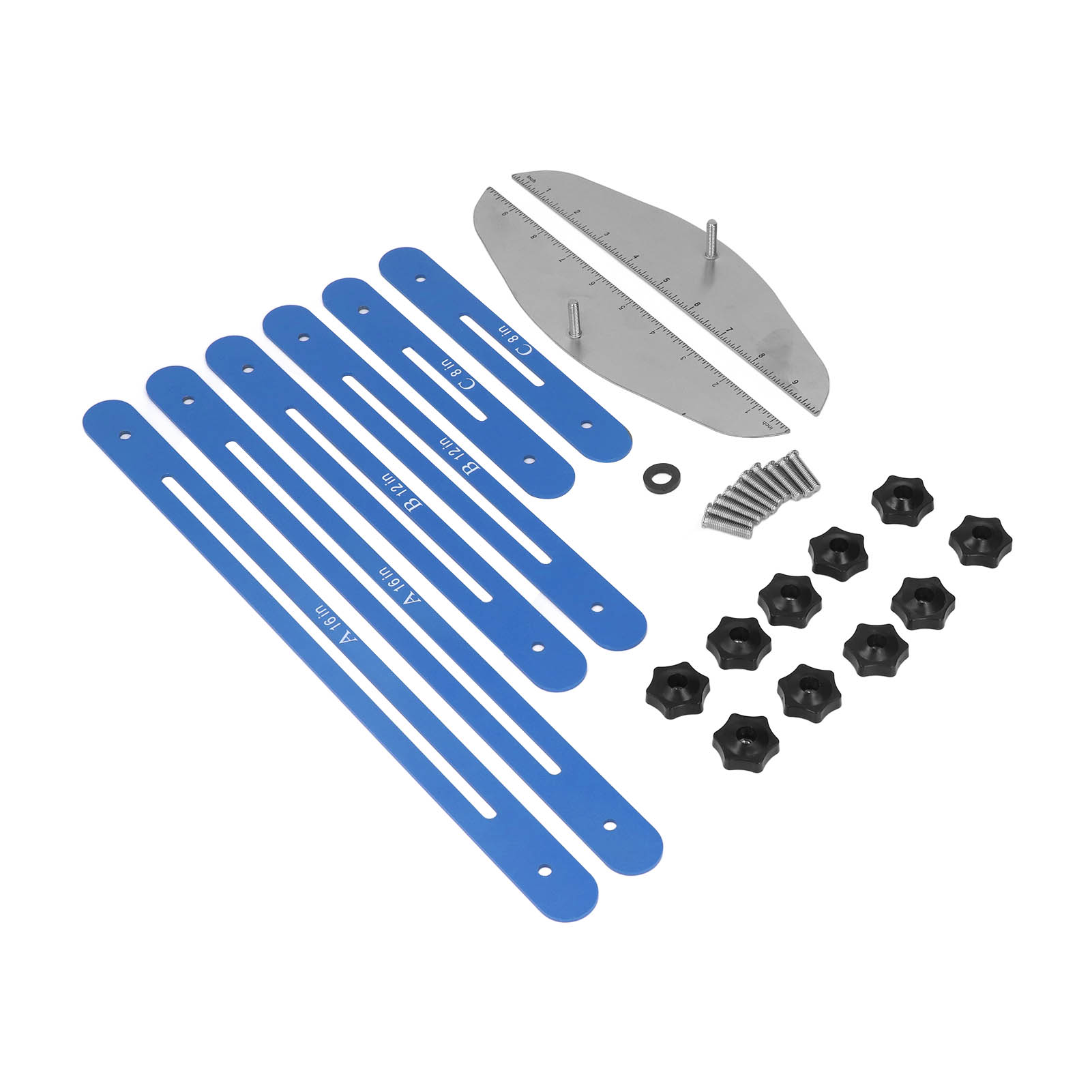Treppenstufen-messschablone, Regal-anreißlehre 11–60 Zoll, Messen Für Setzstufen, Regal, Trockenbau, Blau
