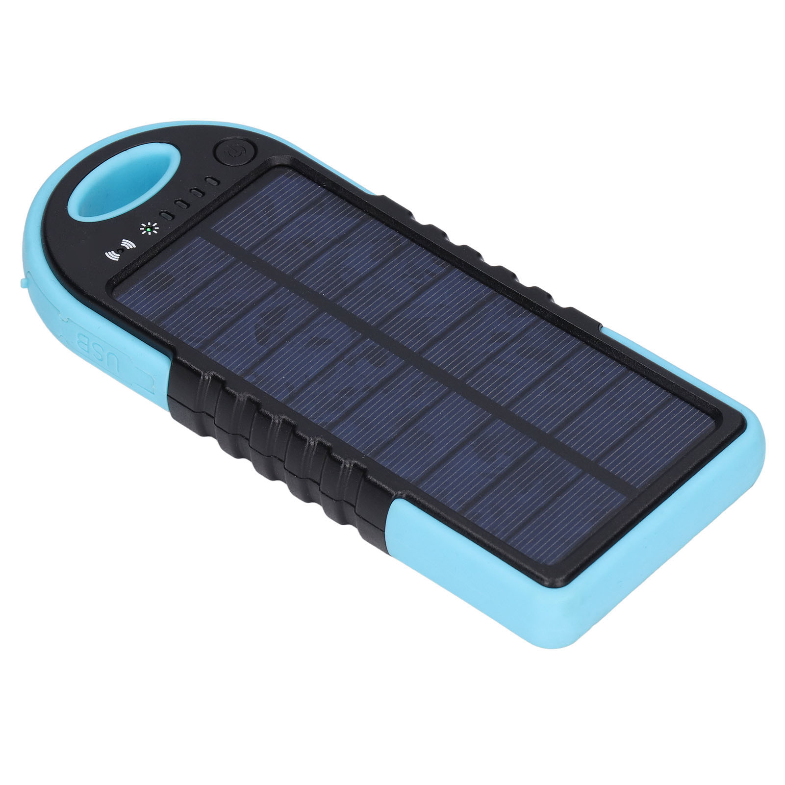 Kabelloser Solar-powerbank-akkupack 10000mah 18w Usb Typ C Qc 3.0 Pd Schnellladegerät Blau