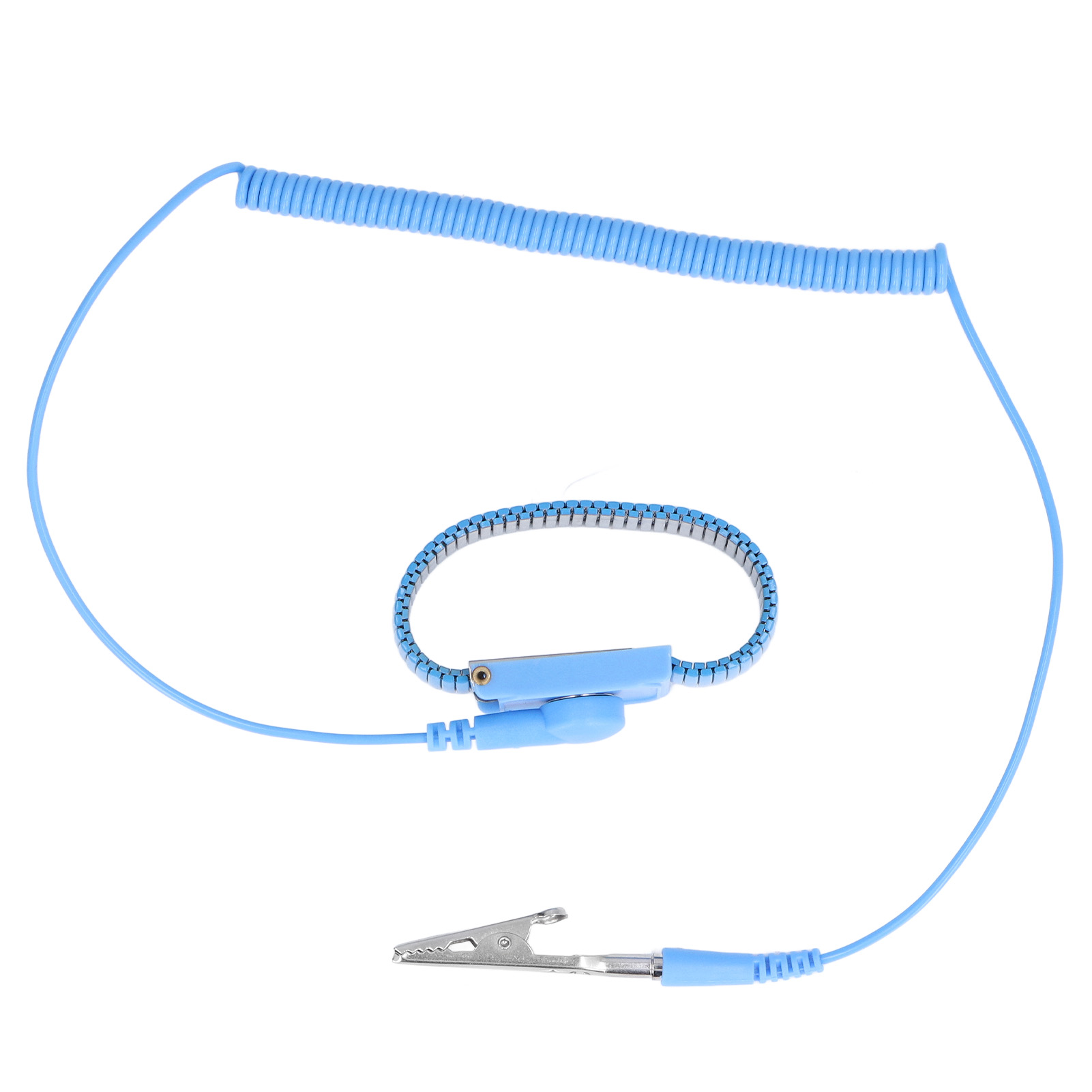 Antistatisches Armband Mit Esd-erdung, Metallarmband, 1,8 M Langes Kabel, Für Werkstatt, Blaues Armband