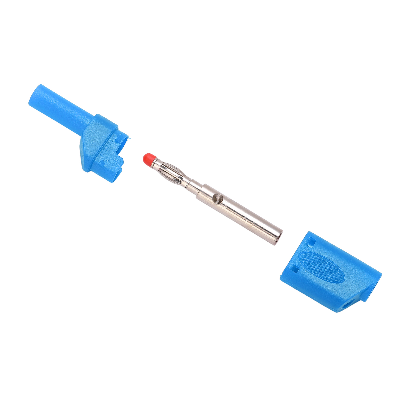 10 Stück 22,160 4 Mm Bananenstecker, Isolierter Sicherheitsbananenstecker Mit Gehäuse Für Elektronische Prüfgeräte (blau)