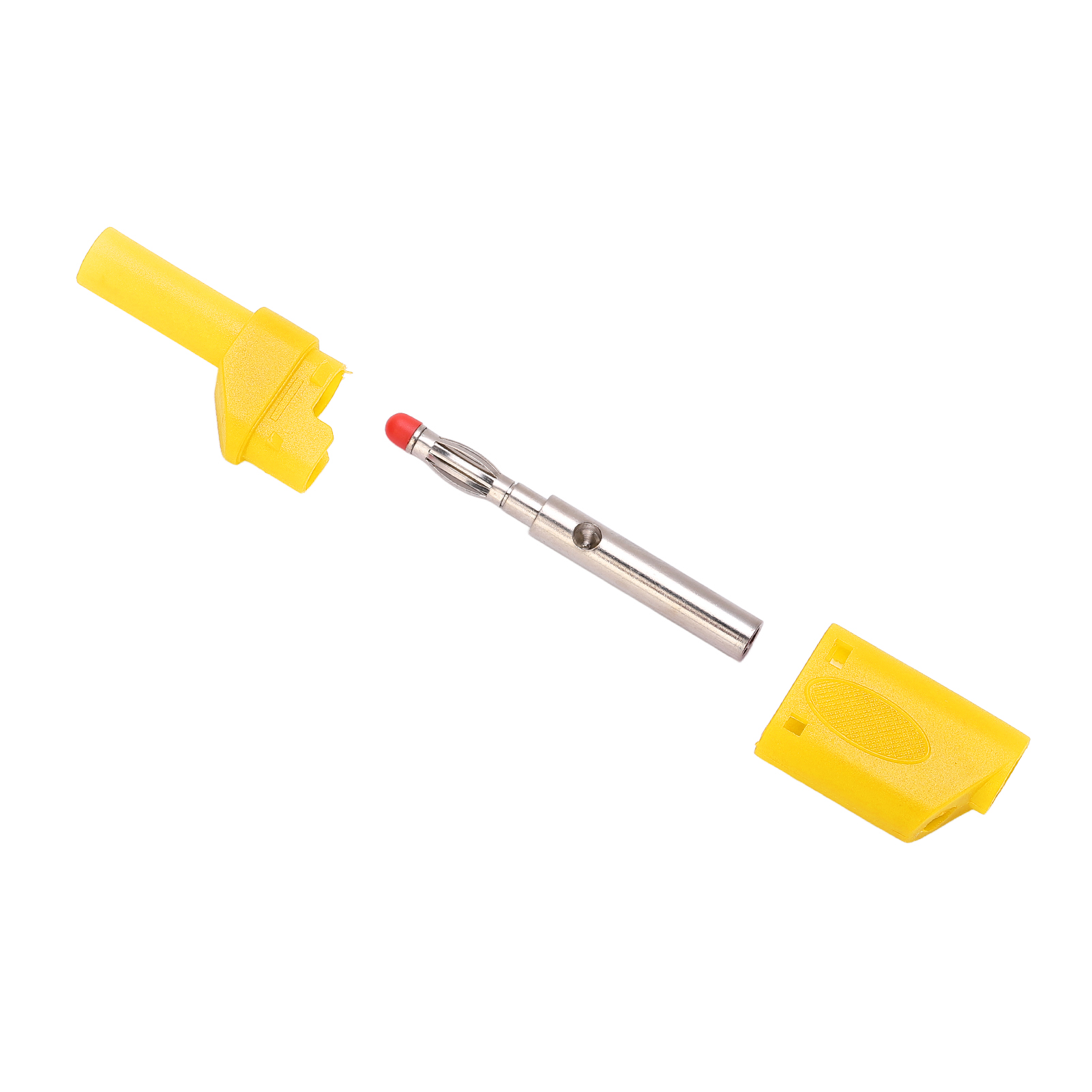 10 Stück 22,160 4 Mm Bananenstecker, Isolierte Sicherheits-bananenstecker Mit Gehäuse Für Elektronische Tests, Gelb