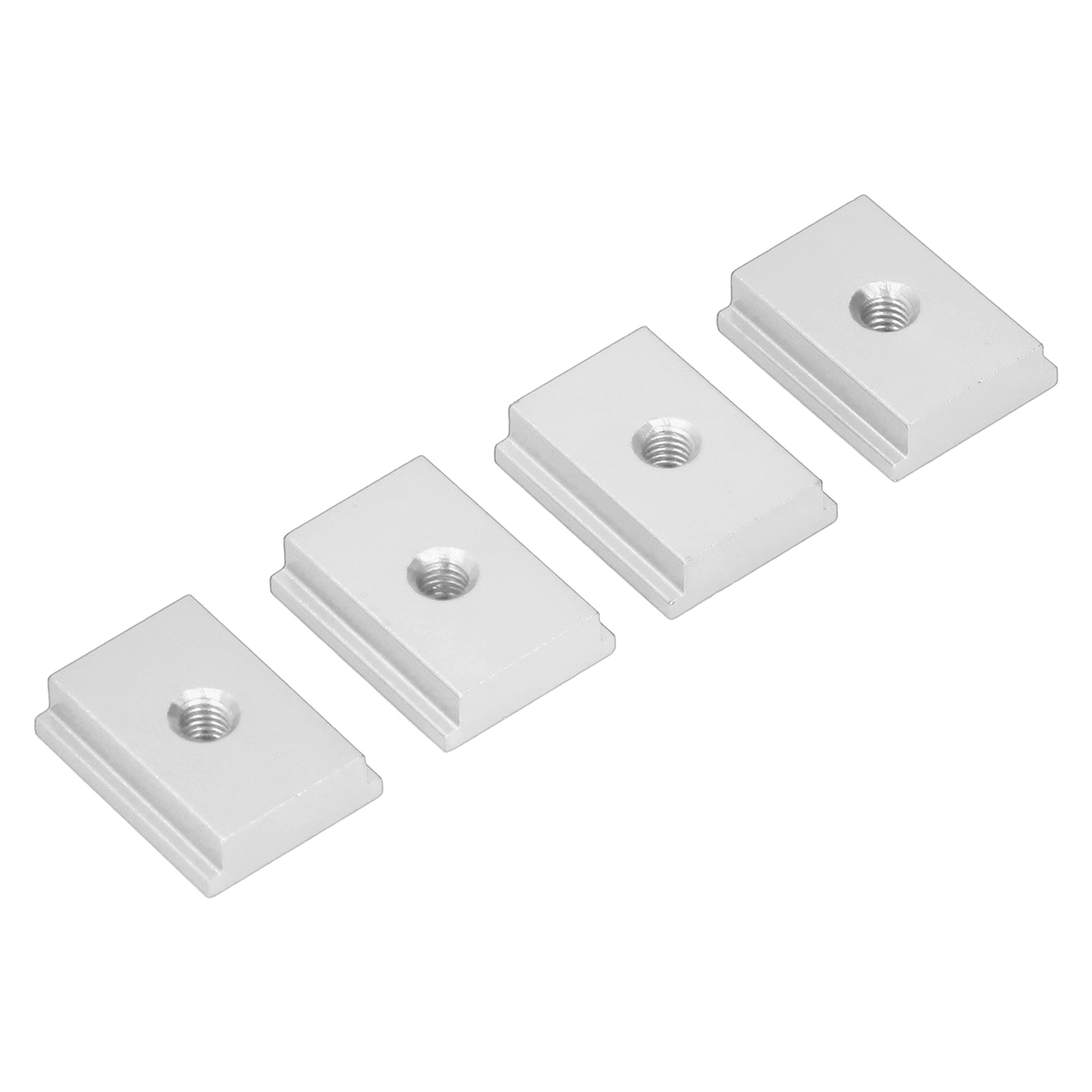 4 Stück Gleitnutmuttern Typ T Aus Aluminiumlegierung Für Die Holzbearbeitung, Linearführungsteile Der Serie 30, M6, Silber