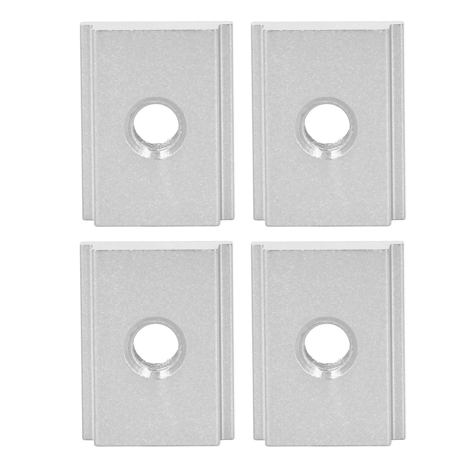 4 Stück Gleitnutmuttern Typ T, Serie 30, M8, Aluminiumlegierung, Holzbearbeitungs-linearbewegungsteile, Silber