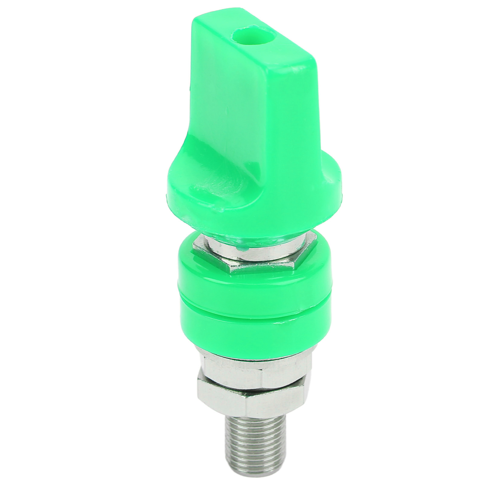 Anschlussklemme Mit M10-gewinde, 100 A Nennstrom, Für 4-mm-bananenstecker, Grün