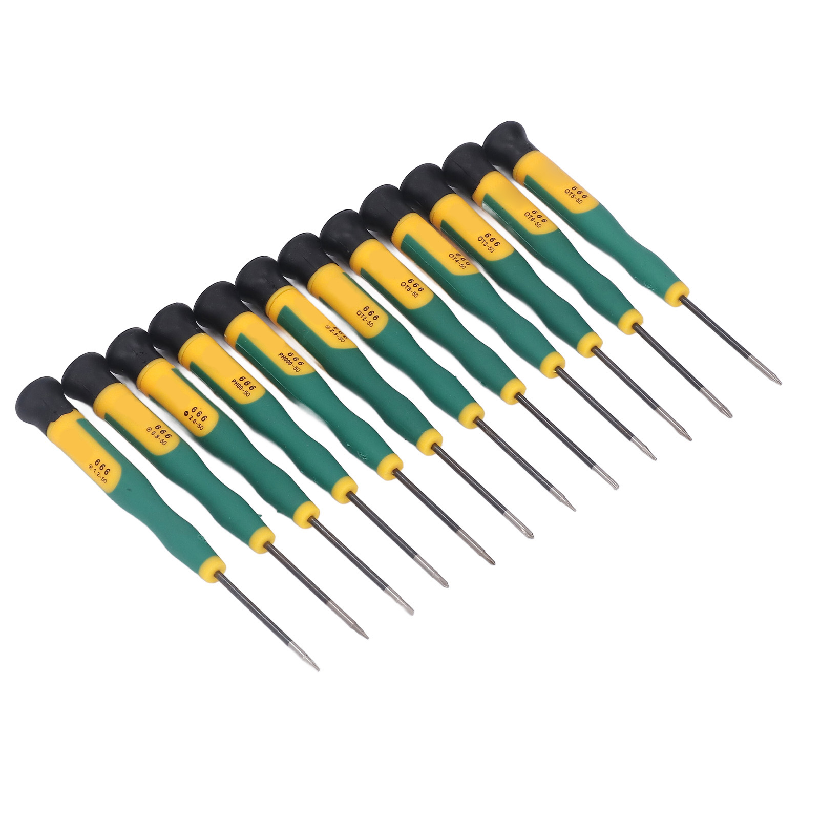 12-teiliges Schraubendreher-set Mit Silikongriff, Bits Aus Hochfestem Vanadium-legierungsstahl, Reparaturschraubendreher Für Handykameras
