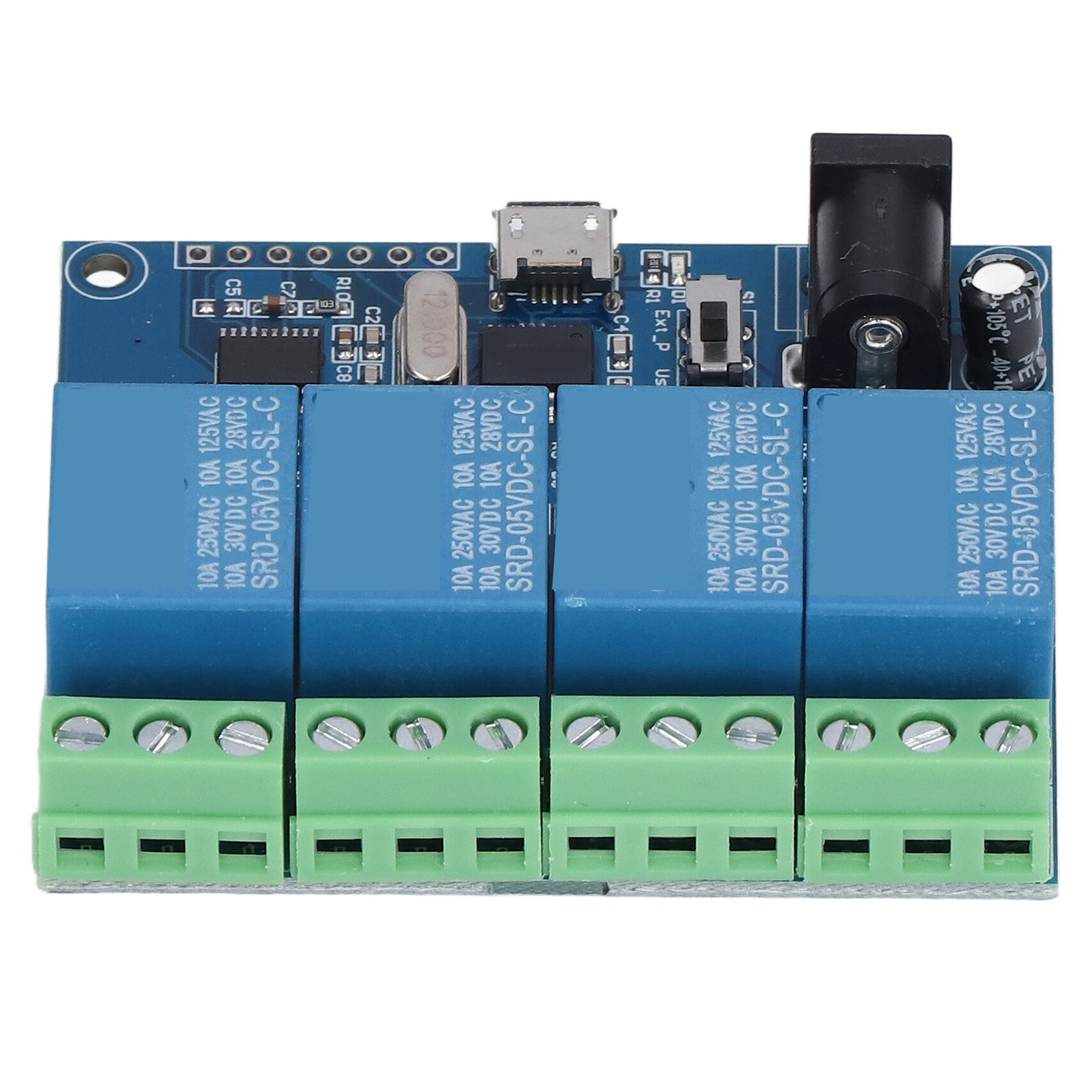 Relaismodul Mit 4 Ausgängen, Led-anzeige, Übergangsschutz, 8-bit-mikrocontroller-chip, Usb-anschluss, Langlebiger Relaisschalter
