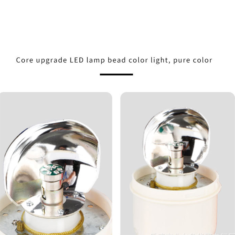 Rotierende Led-warnleuchte, 90 Db, Wasserdicht Und Staubdicht, Sicherheitsalarmleuchte Mit Blauer Led-lampe, 220 V