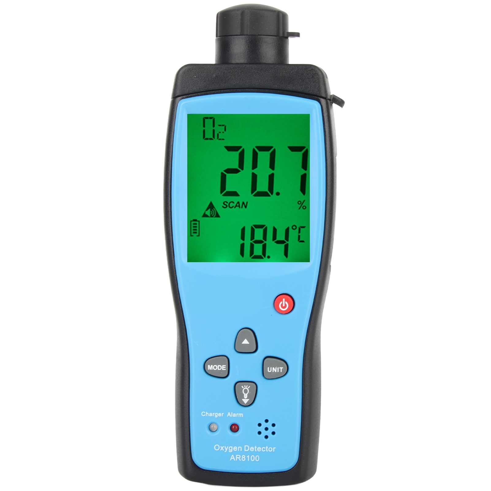 Ar8100 Tragbares O2-messgerät, Wiederaufladbarer Sauerstoffdetektor Für Den Außeneinsatz, Industrie 100–240 V