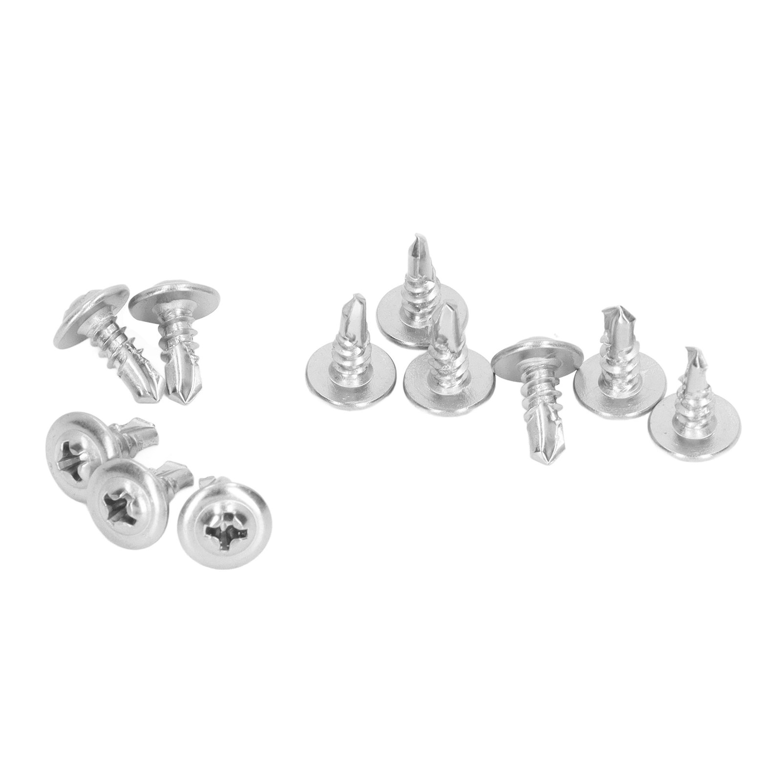 Selbstschneidende Schrauben Aus Edelstahl 410 Mit Schnellverschluss, Runden Unterlegscheibenkopf, 4,8 X 13 Mm, 100 Stück, Für Die Maschinenbauindustrie