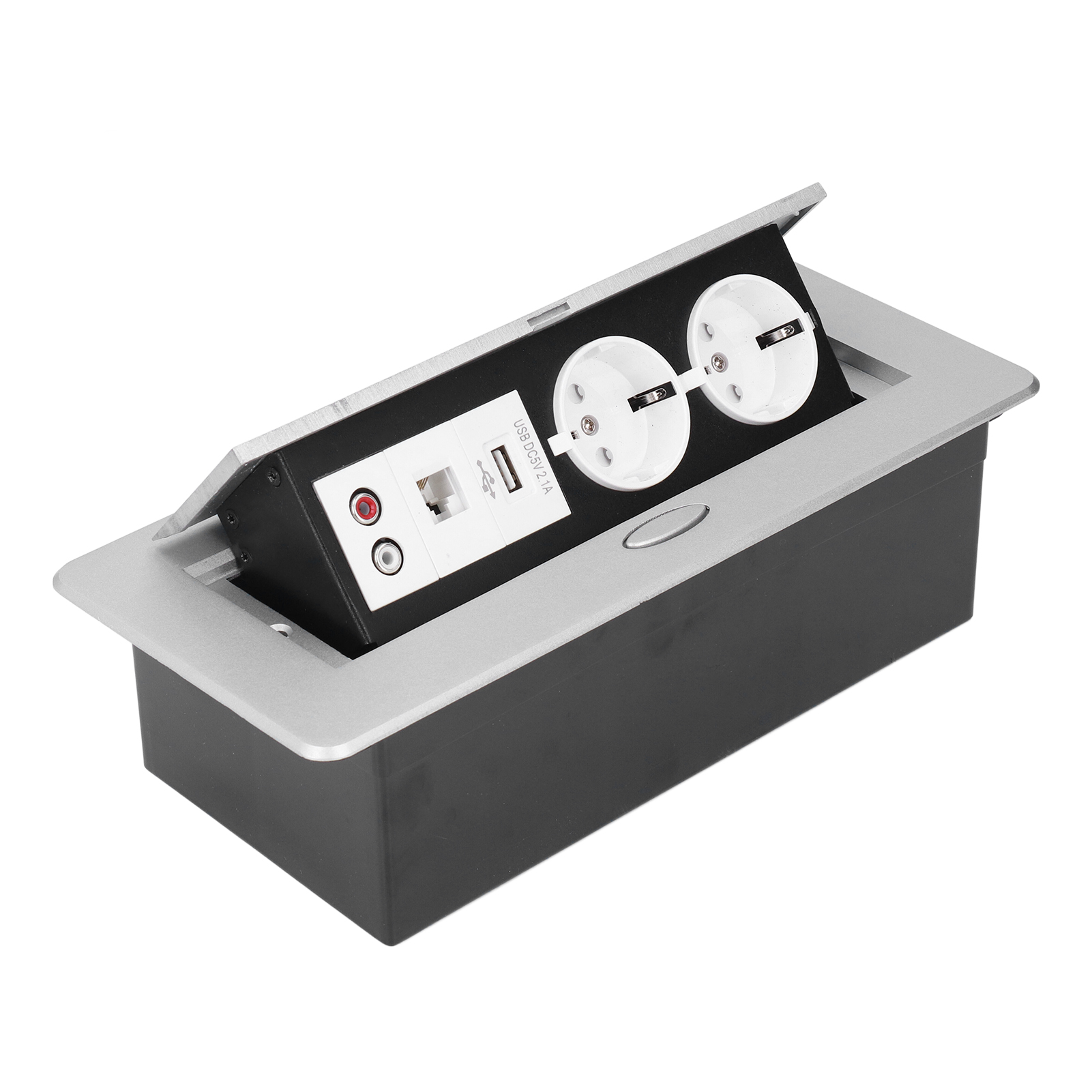 Unterputz-steckdose Aus Messing, Pc-einbausteckdose Für Büros Und Fabriken, Eu-stecker, 250 V