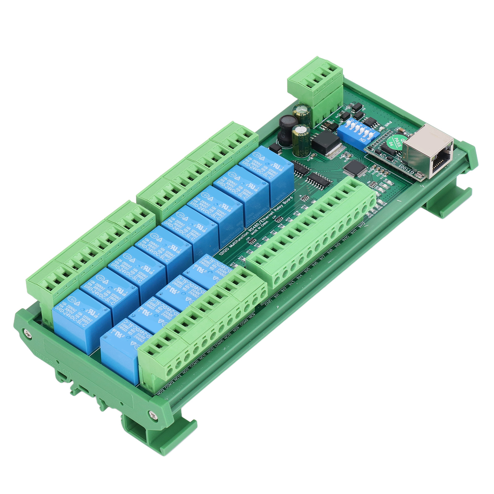 Rs485-relais-schaltmodul 12 Dio Ethernet Rtu Tcp Ip Netzwerkcontroller Sps-erweiterungsplatine 24v