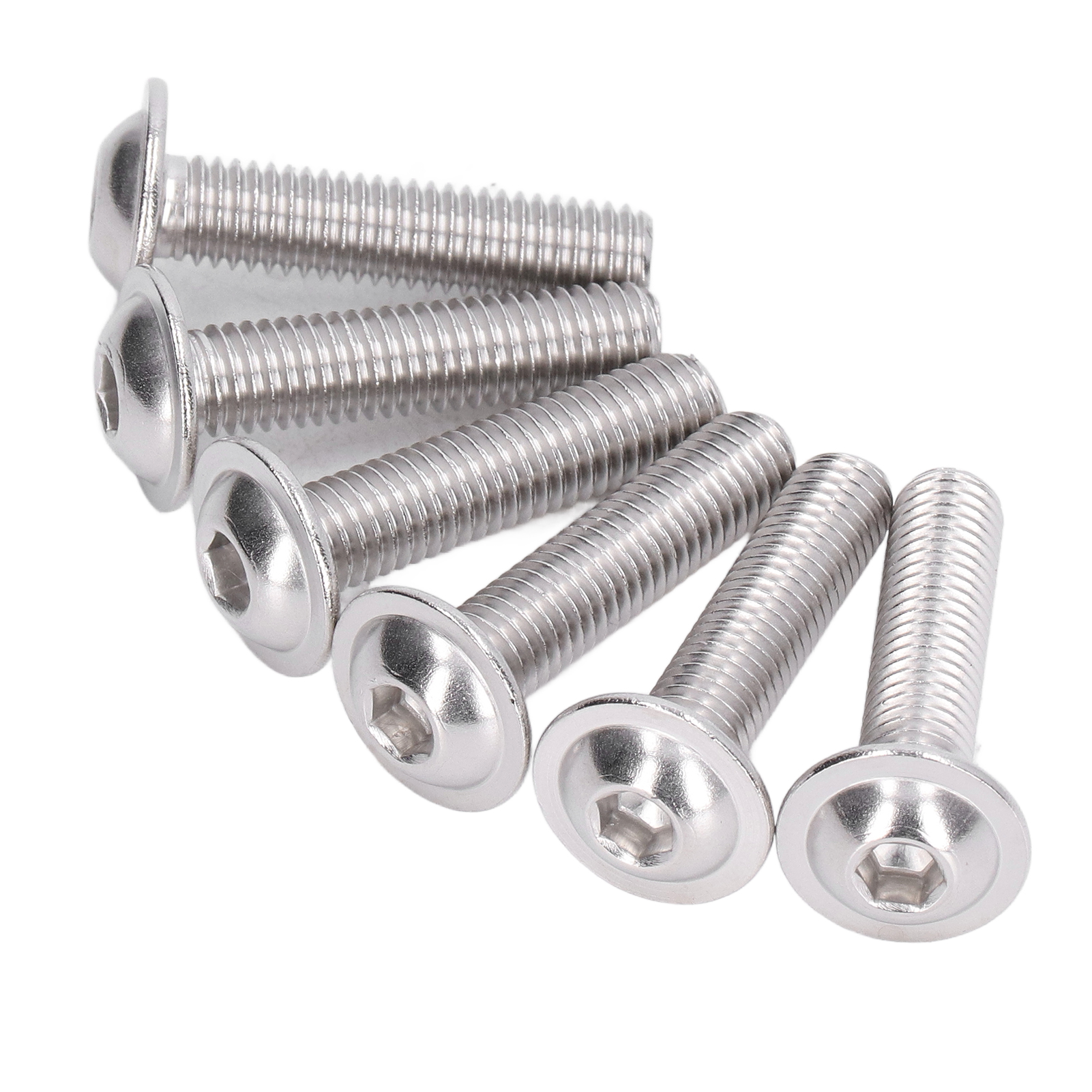50 Stück Flanschschrauben Mit Linsenkopf, A2-70 Edelstahl, Linsenkopf, Innensechskantschrauben, Set M8x35 Mm