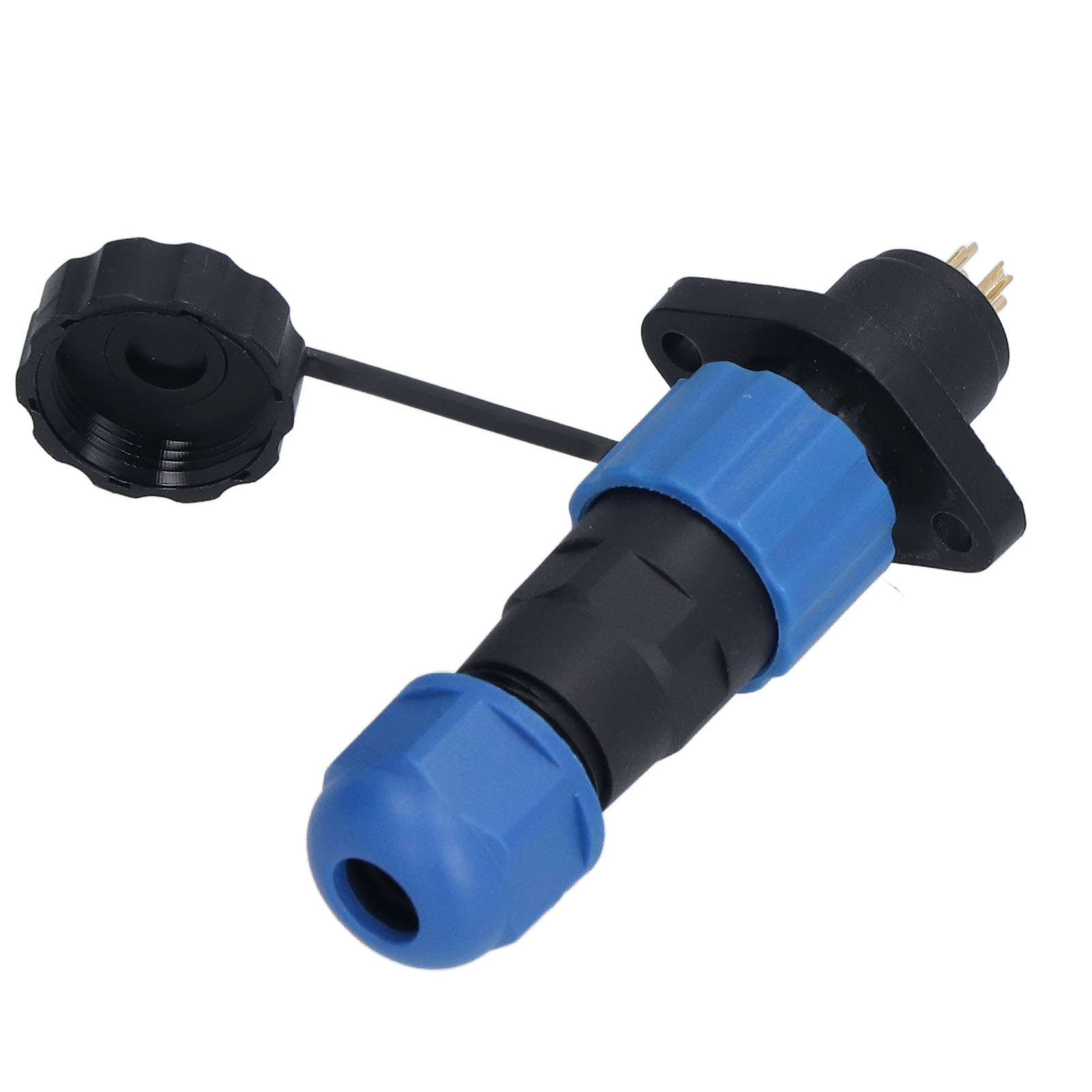 Ip68 Wasserdichter Stecker/buchse, Flanschmontage, Industrie- Und Luftfahrt-stromanschluss, Sp134-polig (250 V, 5 A)