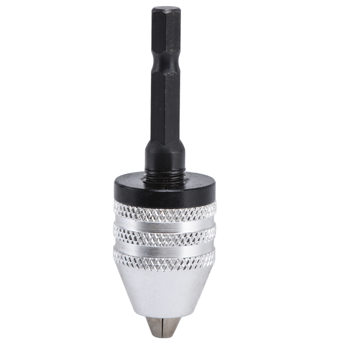 Schnellspann-bohrfutter-adapter Für Schlagschrauber, 3 Backen, 1/4"-sechskantschaft, 0,3–6,5 Mm, Silber
