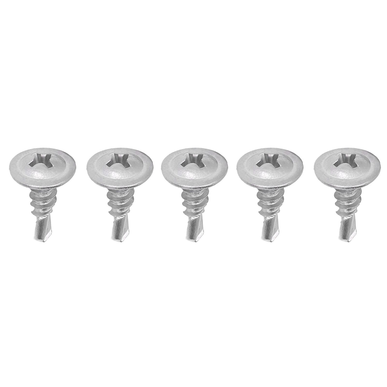 100-teiliges Set Selbstschneidender Schrauben Mit Kreuzschlitz-rundkopf Und Unterlegscheibe Aus Edelstahl, Befestigungsmaterial, 4,2 X 13 Mm / 0,17 X 0,51 Zoll