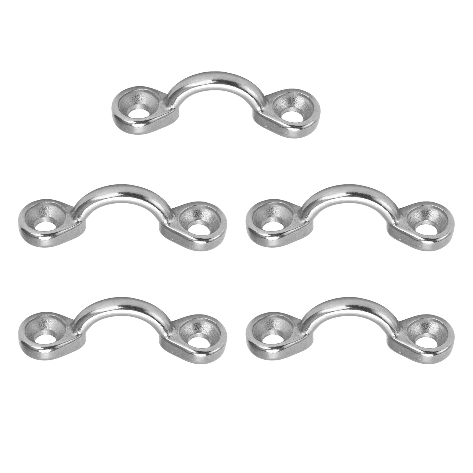 5 Stück Deckschlaufengurt Aus Edelstahl 316 Mit Ösen, 5 Mm, Zur Befestigung Von Ankern, Für Boote, Kajaks Und Kanus.
