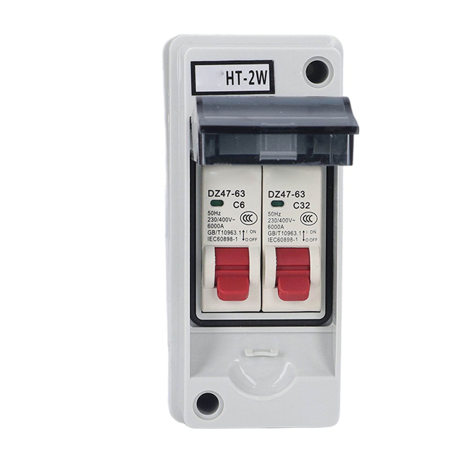 Verteilerkasten Ip65 Wasserdicht, 2-wege Flammhemmend, Mcb Typ C, Verteilergehäuse Für Den Außenbereich, 6 A 32 A
