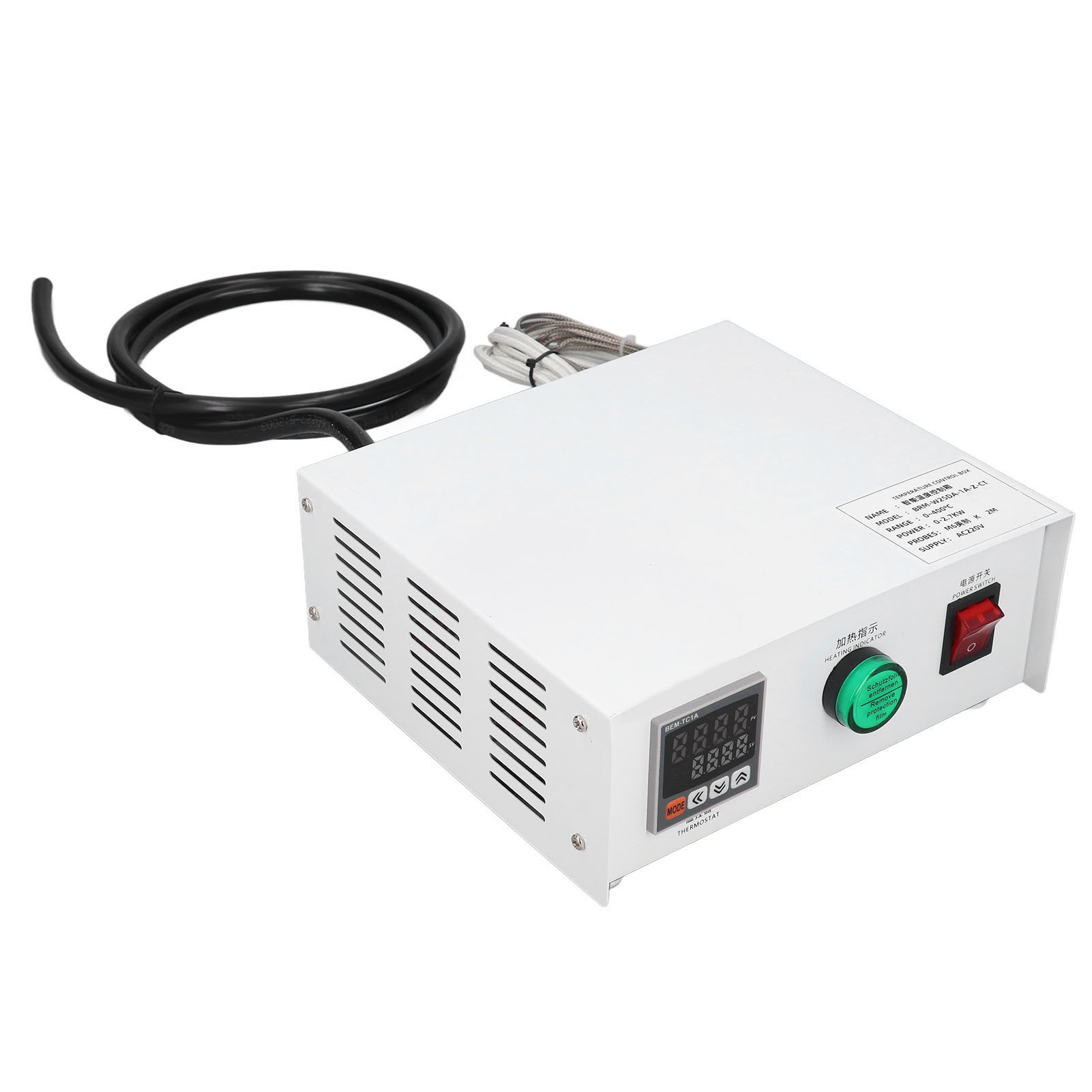 Temperaturregler Pid-temperaturregelungsbox Mit Digitalanzeige, Thermostat M6 Ac220v, 2 Meter / 6,56 Fuß