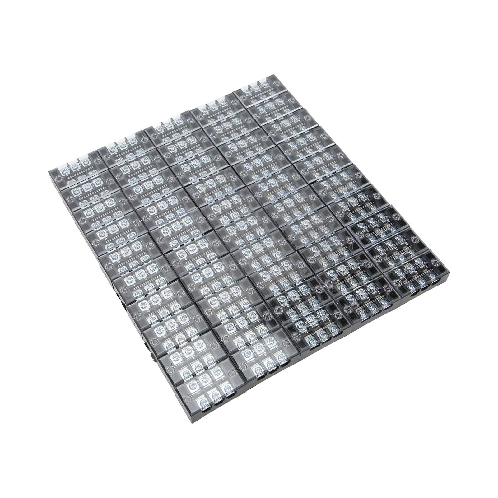 50 Stück Tb-2508l Klemmenblock-set, 3-polig, Zweireihig, Für Verteilerkästen, 25 A, 600 V