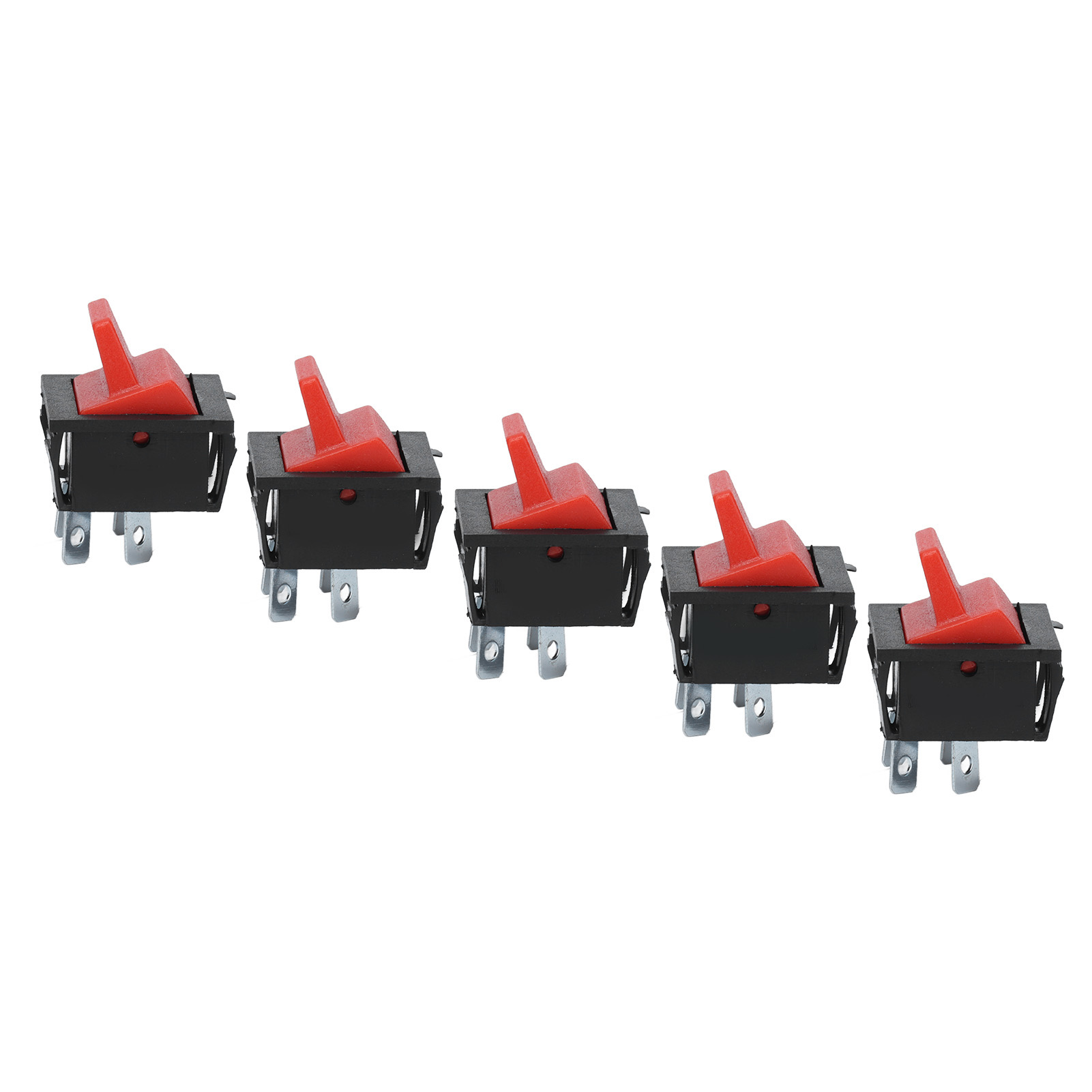 10 Stück Wippschalter Ac 125v 250v, Schwer Entflammbares Pa66-material, Hohe Langlebigkeit, Stabile Und Starke Belastbarkeit
