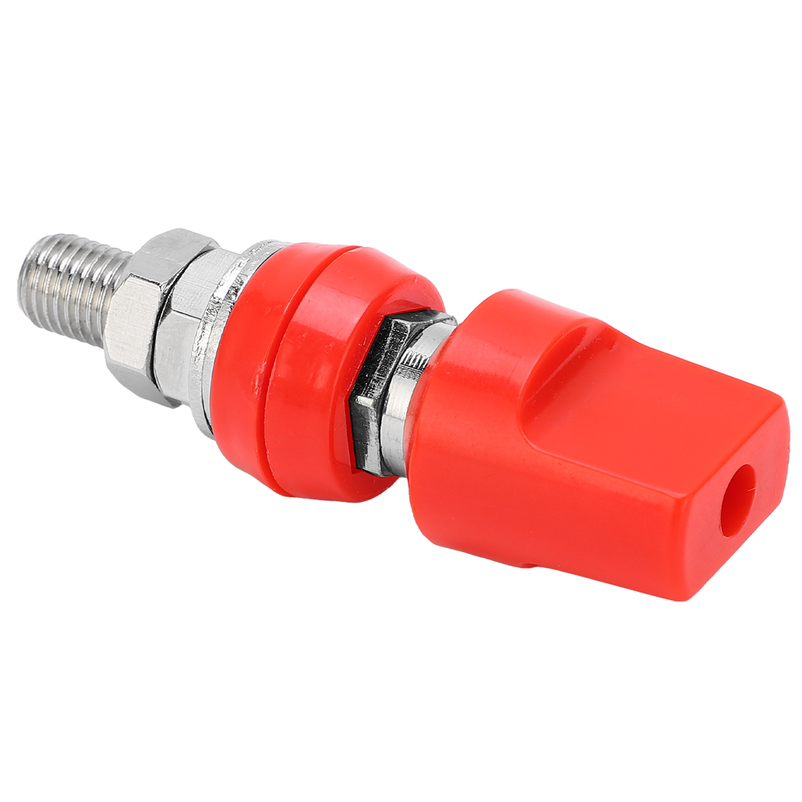 Mehrzweck-klemmenblock Aus Messing, 4 Mm, Flach, M8, 100 A, Hochstrom, Mit Roter Buchse