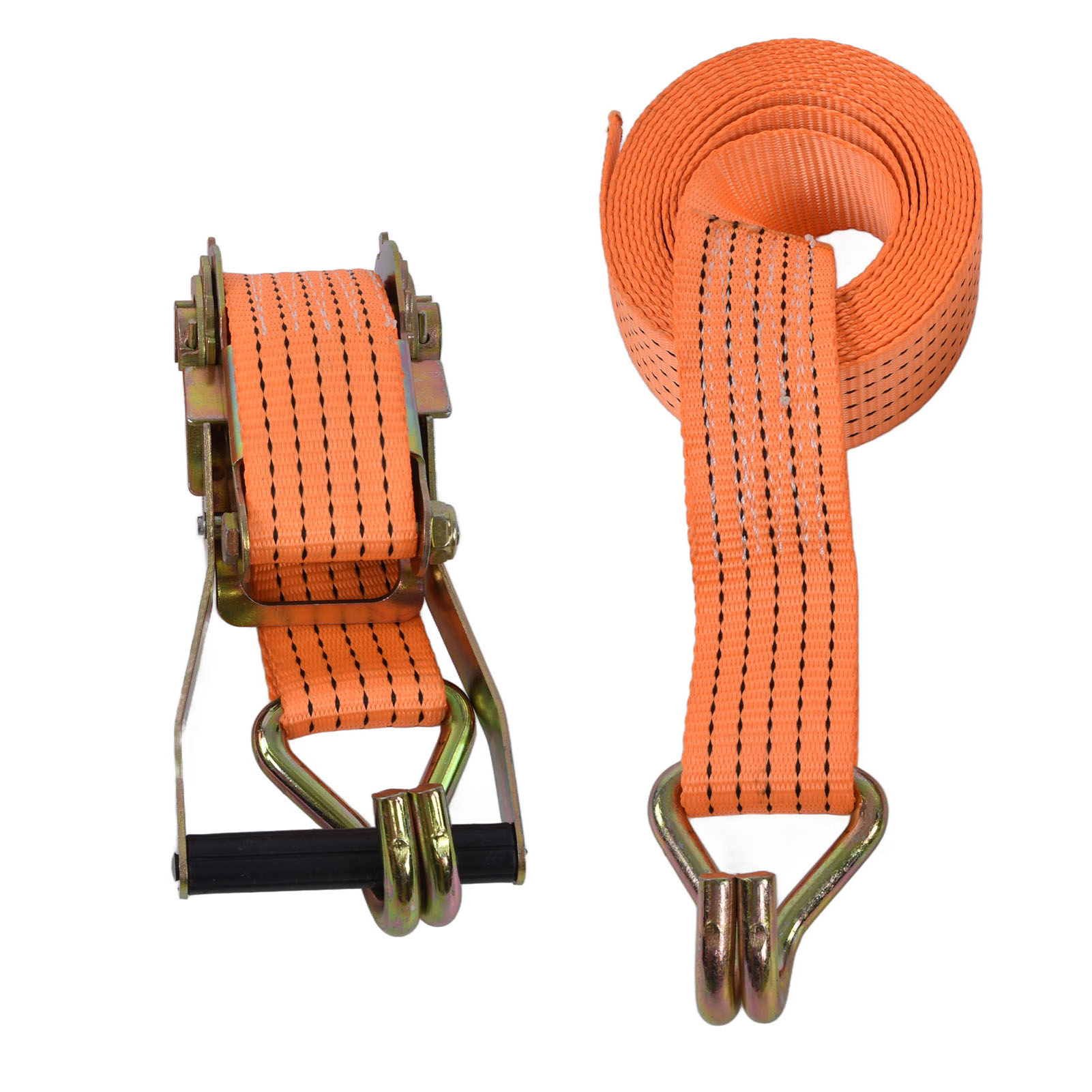 Ratschen-spanngurt, 50 Mm Breit, Polyester, Mit Doppel-j-haken Für Autogepäck, 10 Meter (32,8 Fuß)