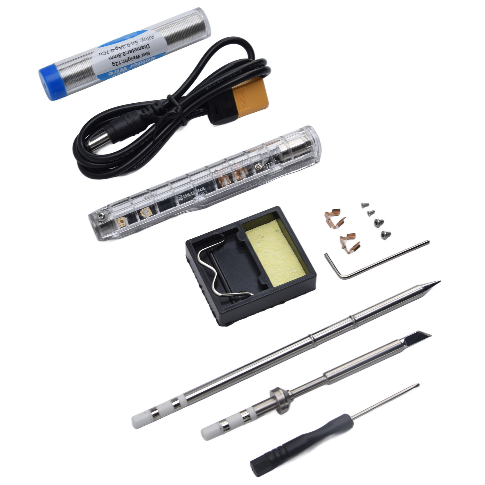 Elektrisches Tragbares Lötkolben-set Mini Mit Intelligenter Digitalanzeige Si012 Und T12‑b2+ts‑k-spitze