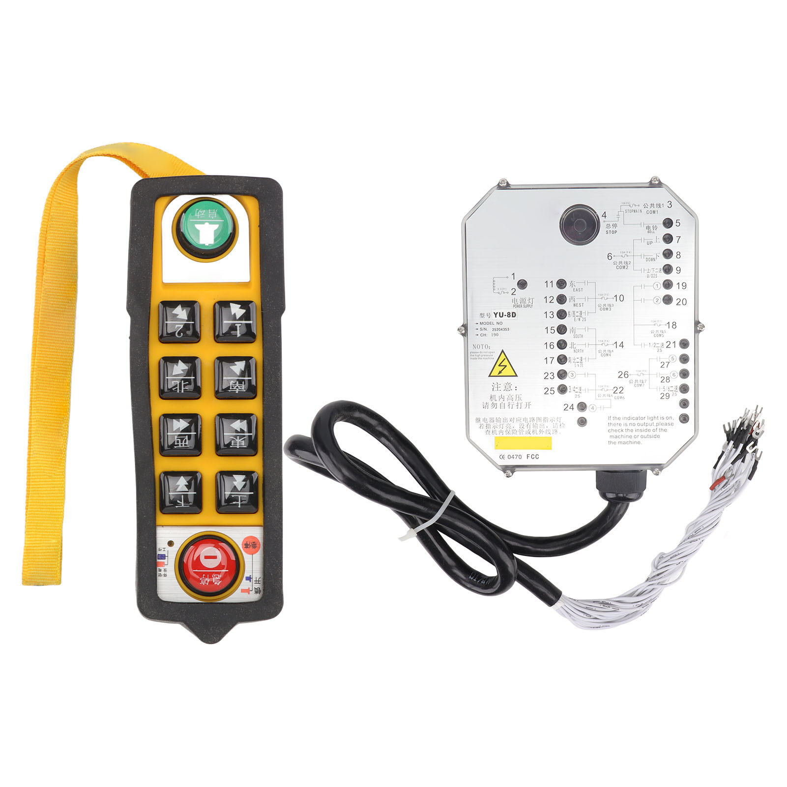 Kranfernbedienung, Hebezeugschalter, Druckknopfbox, Controller, Wasserdicht, Für Maschinen, 24 V