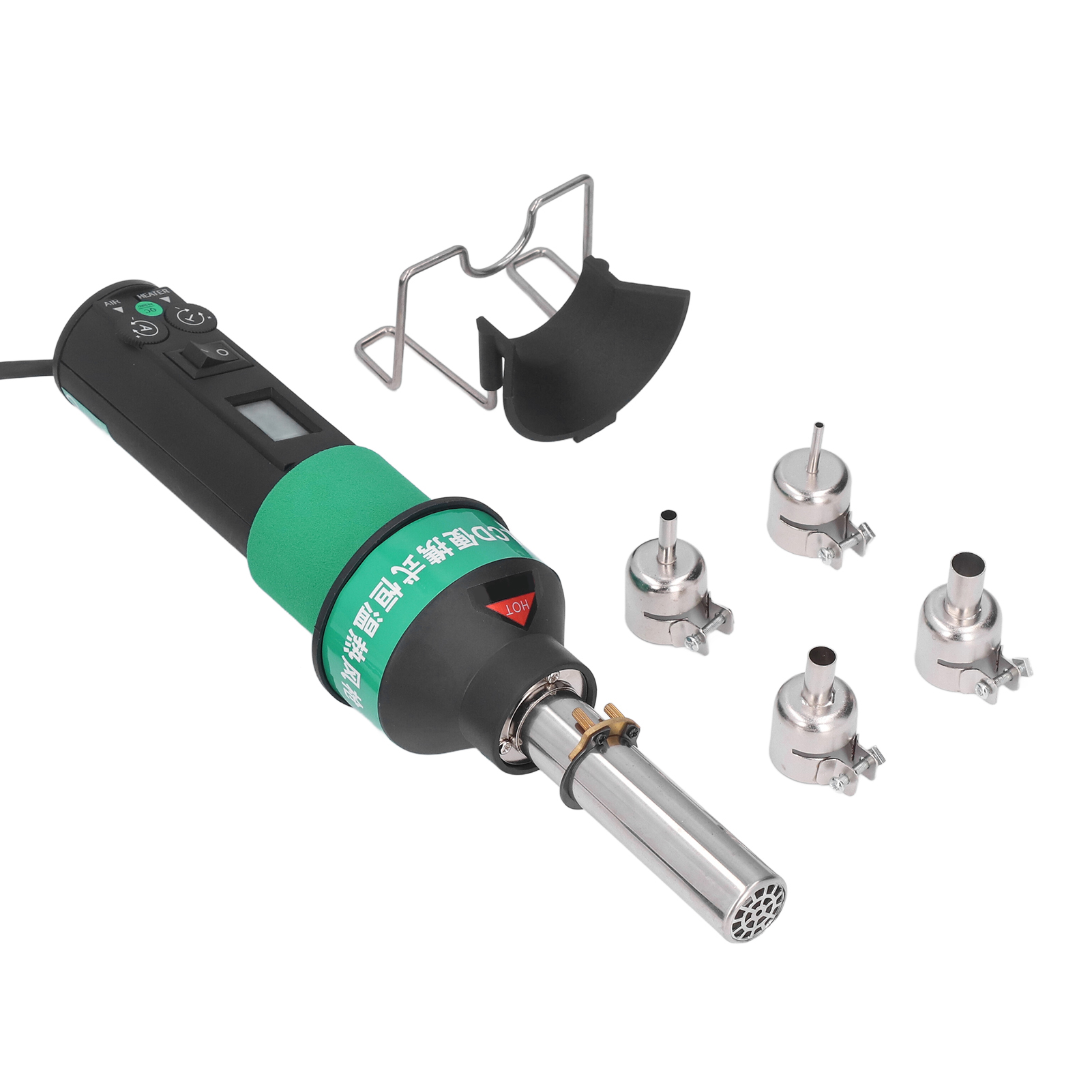 Heißluftpistole Mit Digitalanzeige, Bürstenlosem Motor, Tragbares Heizgerät-set Zum Löten, Eu-stecker 220 V