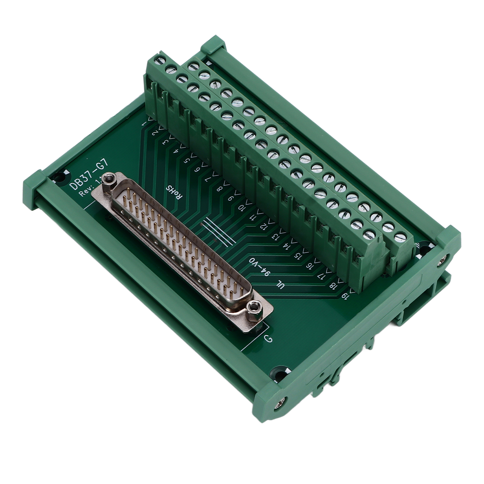 Anschlussklemmen-adaptermodul Für Leiterplatten, Gerader Stecker Mit Gehäuse, Dc 60v Db37-g7