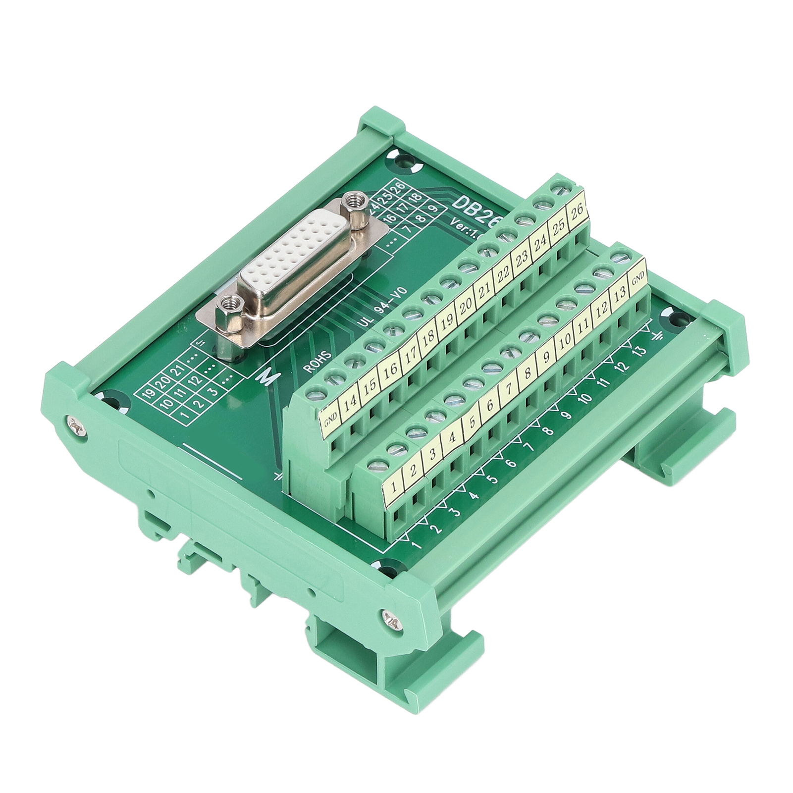 Klemmenblock-leiterplatte, Material: Kupfer, Sockel: 0,8 A/pin, Drehmoment: 0,2 Nm, Bedruckte Etiketten, Buchsenverteilermodul, 60 V Dc