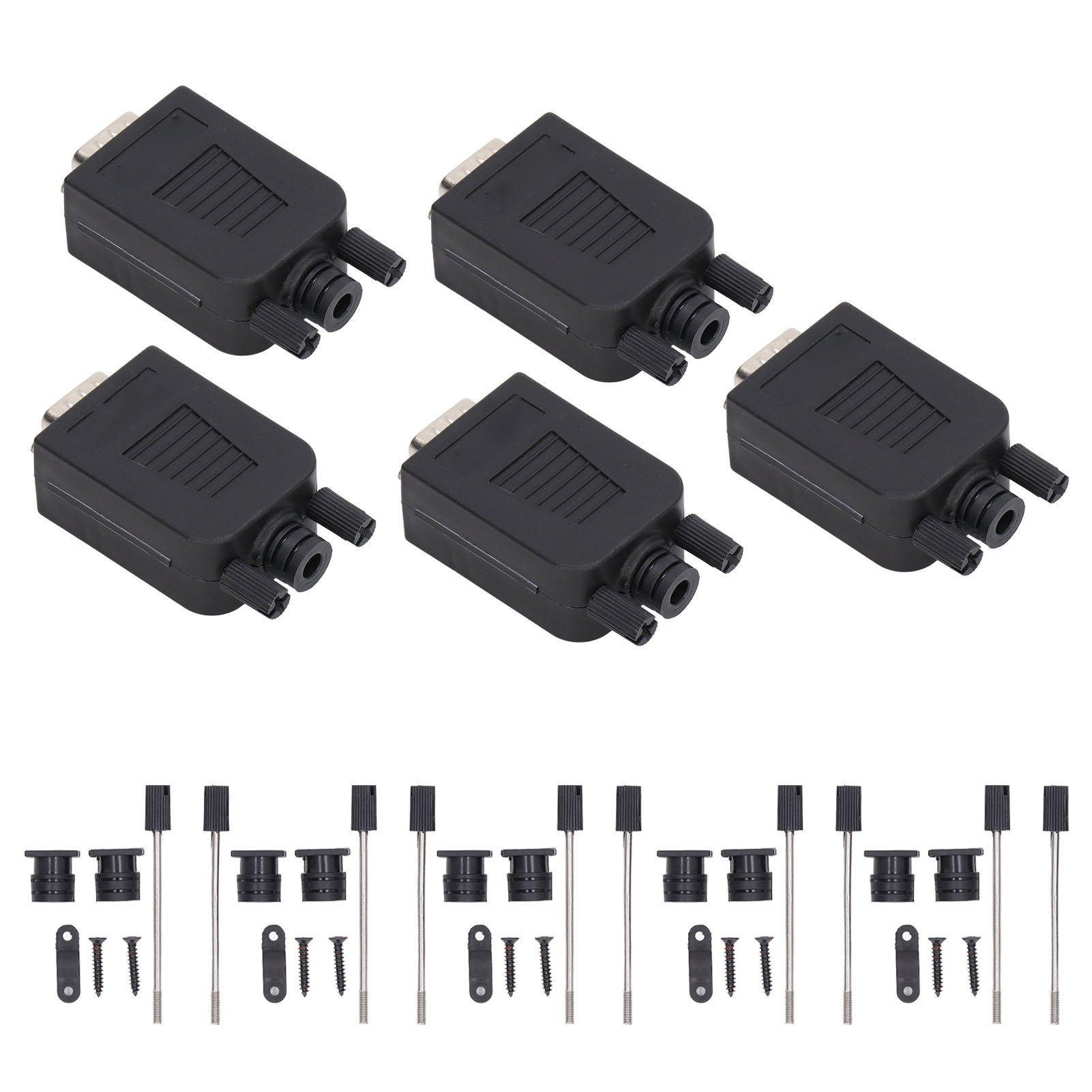5 Sets Db9 Rs232 Steckeradapter Serieller Port Geräte Pp Stecker Mit Befestigungsmaterial