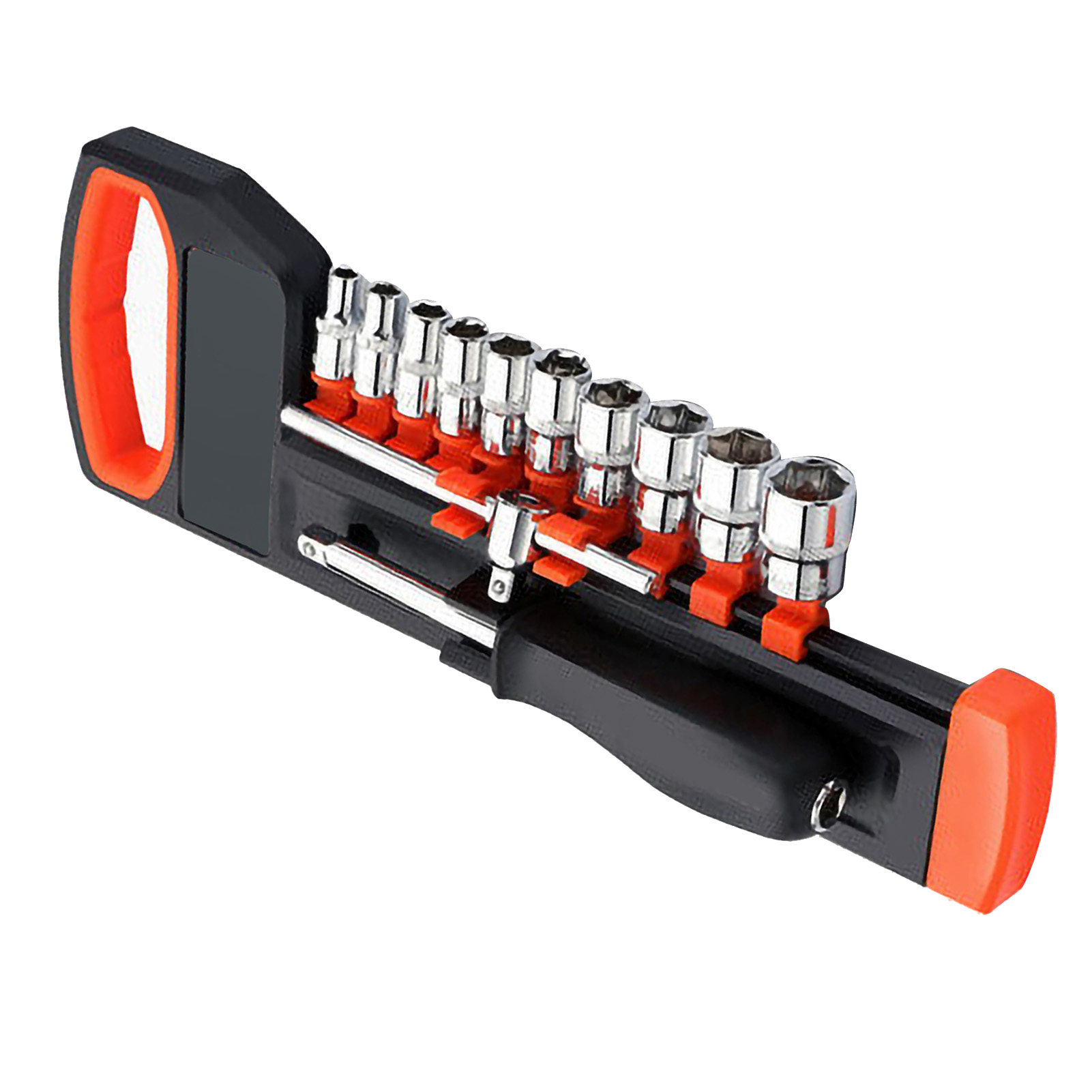 Multifunktionaler 1/4-zoll-ratschenschlüssel, Autoreparatur-schnellverschluss-steckschlüsselsatz, Drehbarer Griff, 12-teiliges Set (mit Handschuhen)