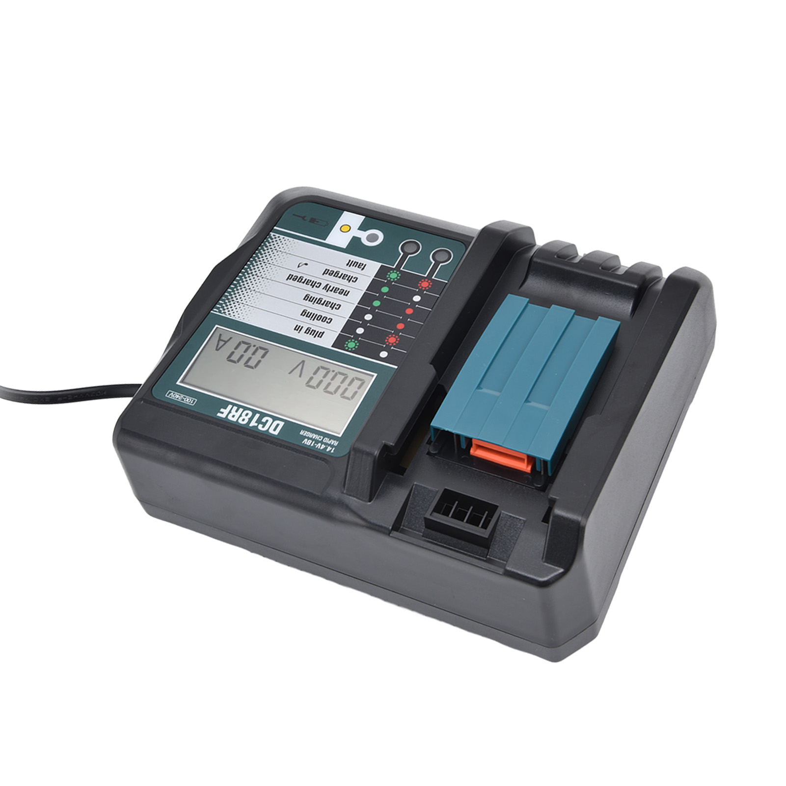 Lithium-ionen-akkuladegerät Mit Mehrfachschutz, Einfach Zu Bedienen, Rostfrei, Usb-ladegerät Für Dc18ra 100–240 V