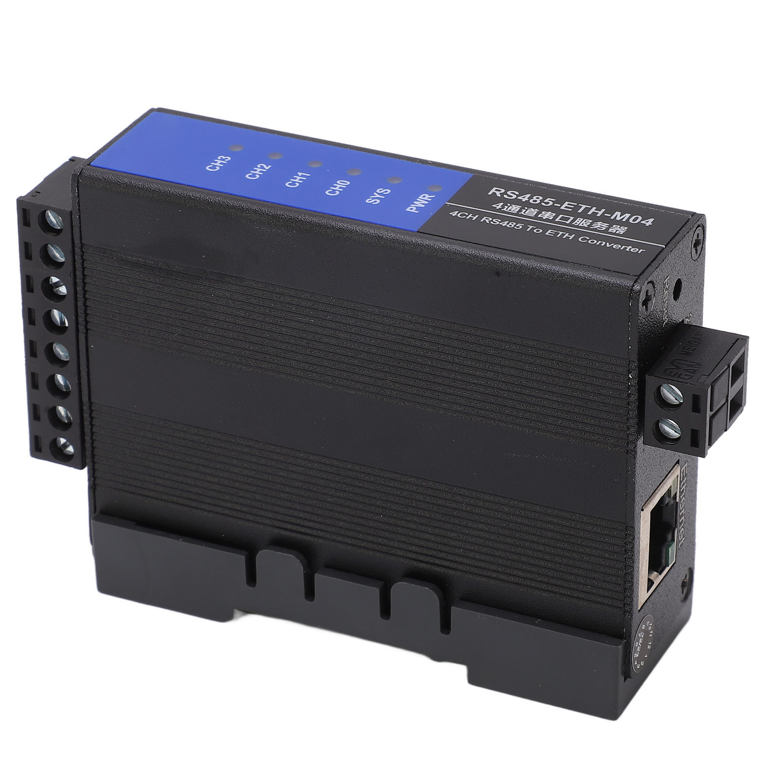 4-kanal Rs485 Zu Ethernet Serieller Server Rj45 6 Led-leuchten Rtu Zu Tcp Tcp Zu Rtu Serieller Server Dc9v–28v