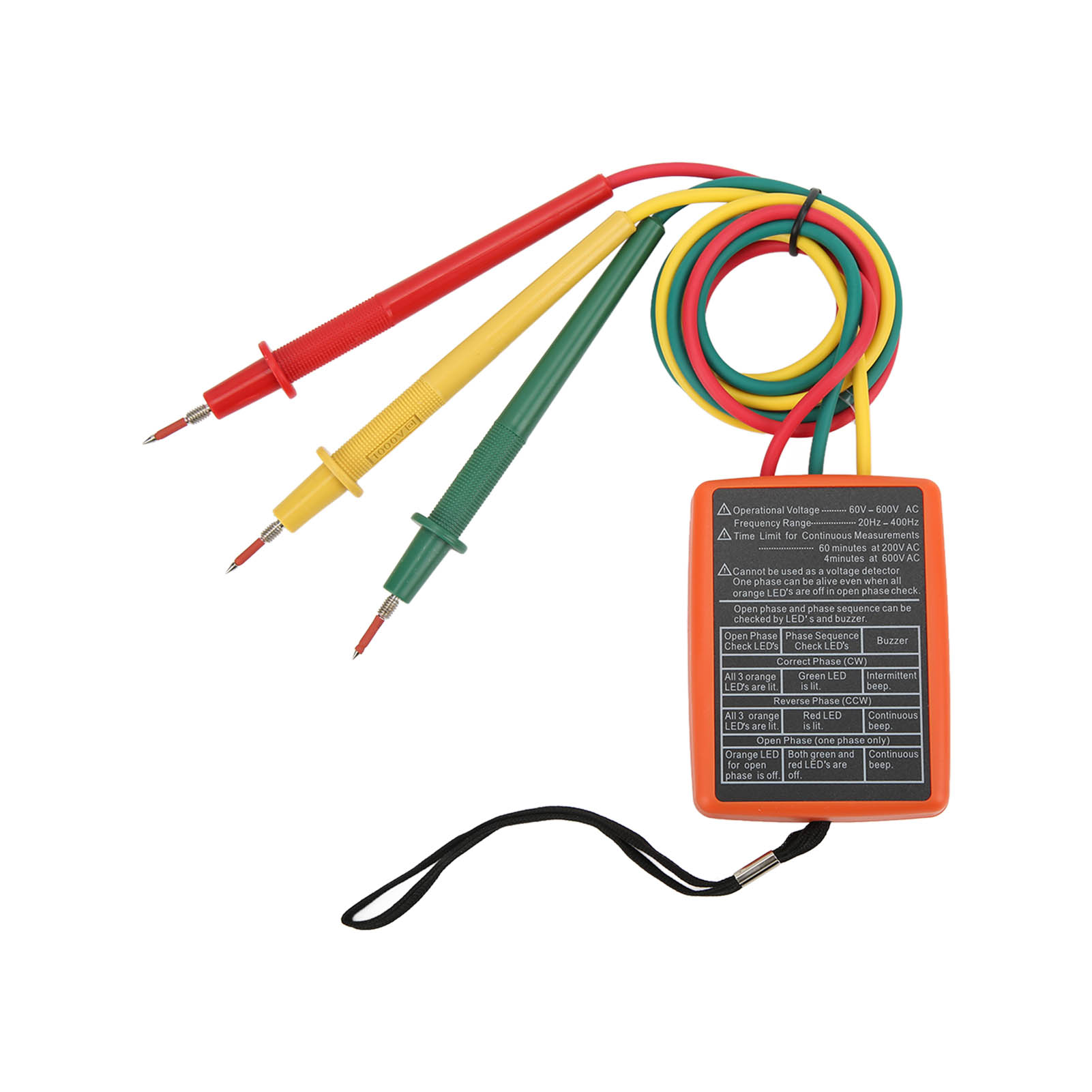 Sm852b Digitales Drehstrom-drehstrommessgerät Sm852b, Tragbar Und Mit Großem Messbereich Für Wechselstromprüfungen (60–600 V)