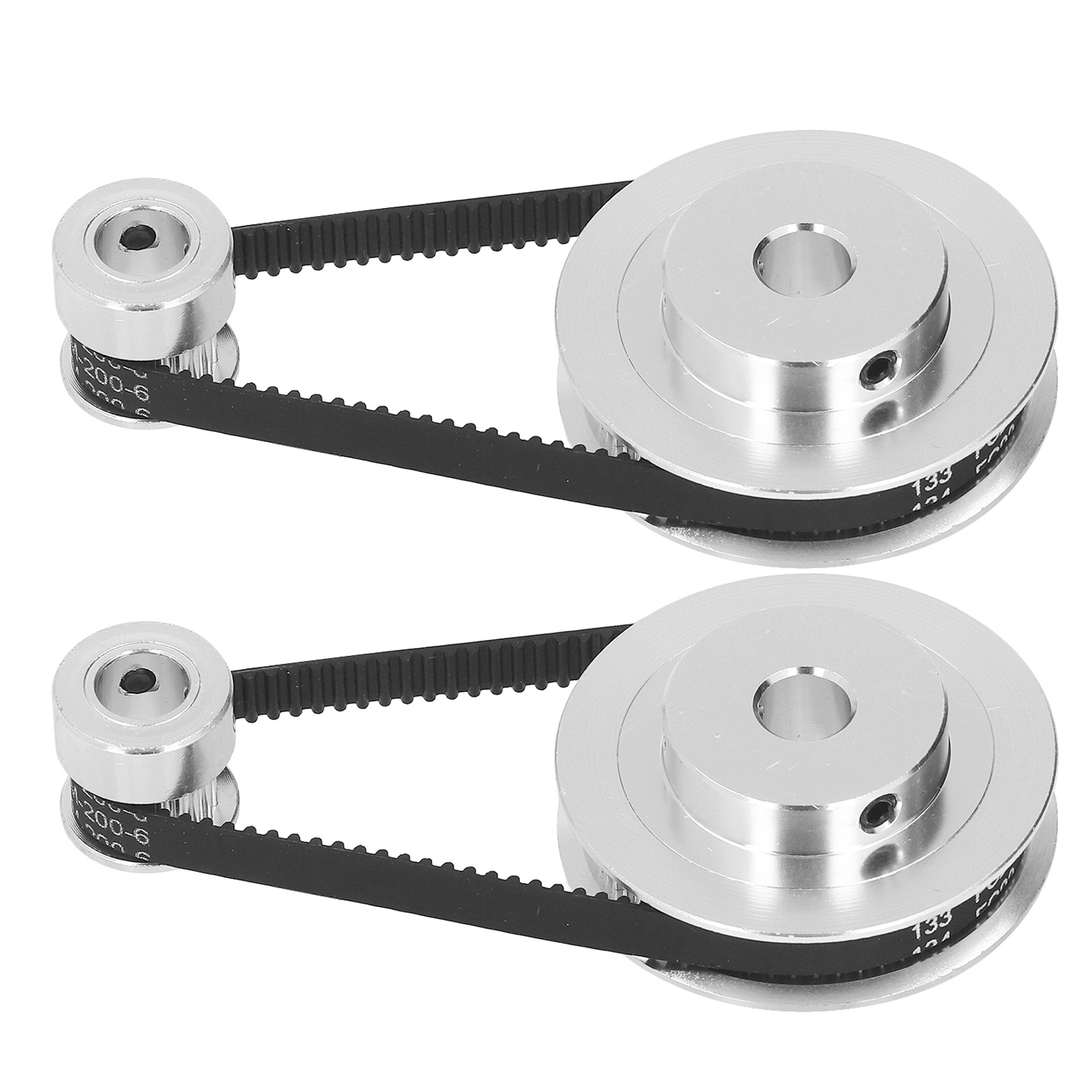2 Sätze Synchronräder Gt2 Zahnriemenscheiben Aus Aluminiumlegierung Mit 2 Stück, Länge 200 Mm, Breite 6 Mm Riemen, 8 Mm Innenbohrung