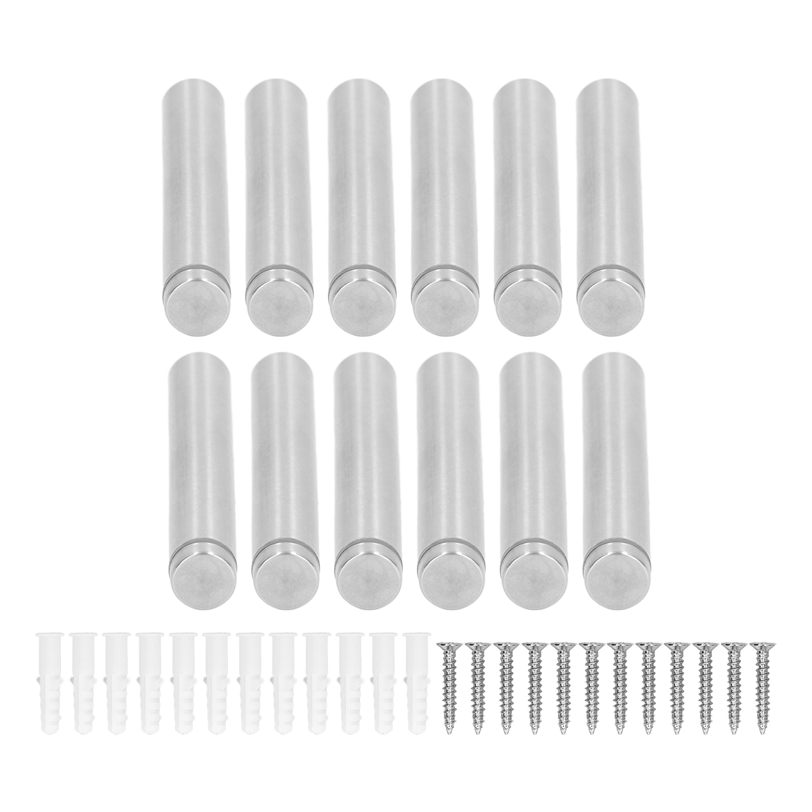 12er-set Abstandsschrauben 12x80mm Edelstahl Montageglas-befestigungsmaterial Werbeschrauben-set Für Den Heimgebrauch