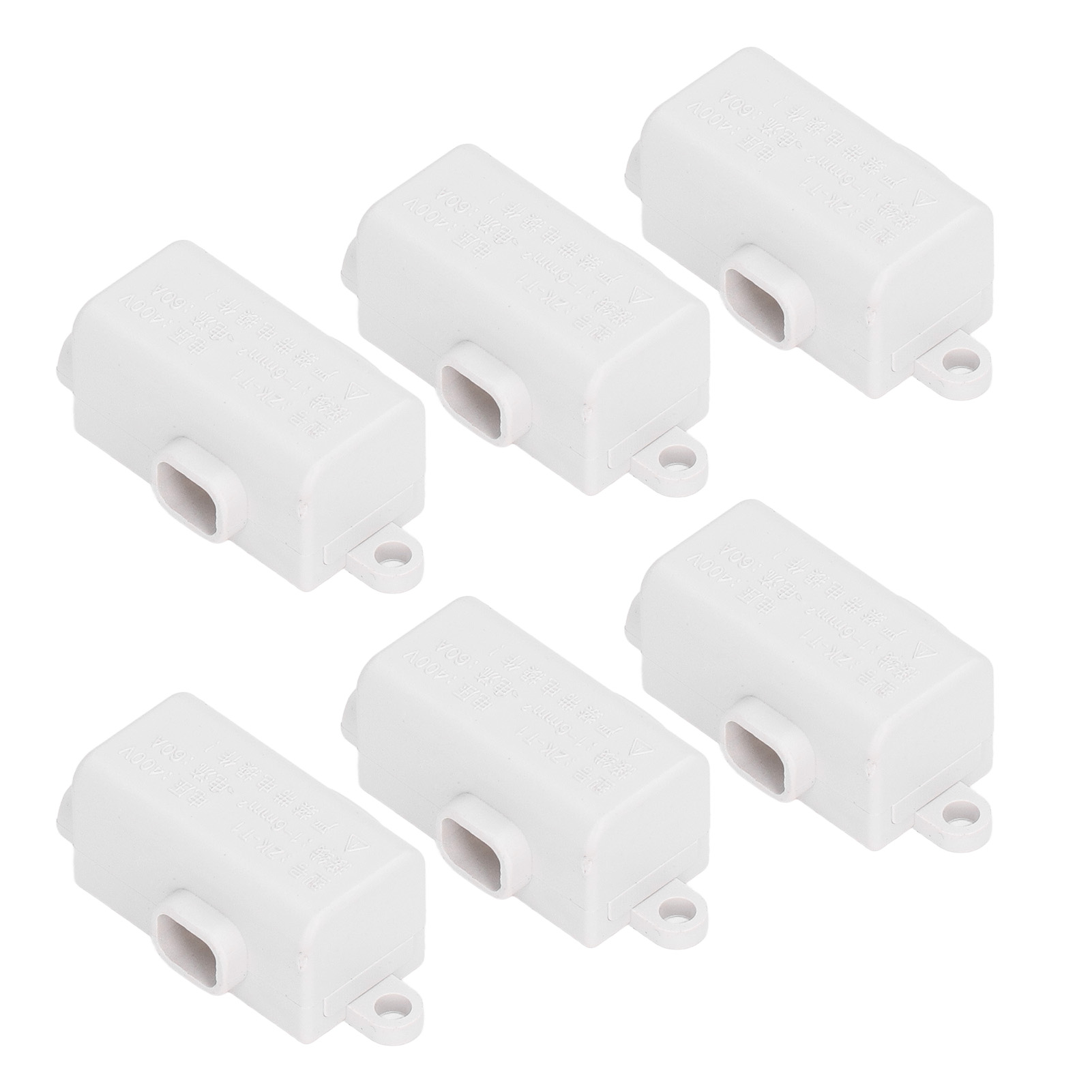 6 Stück T-förmiger Verteilerblock, 3-wege-inline-anschlussdose, Hochleistung Zkt1 400 V 60 A
