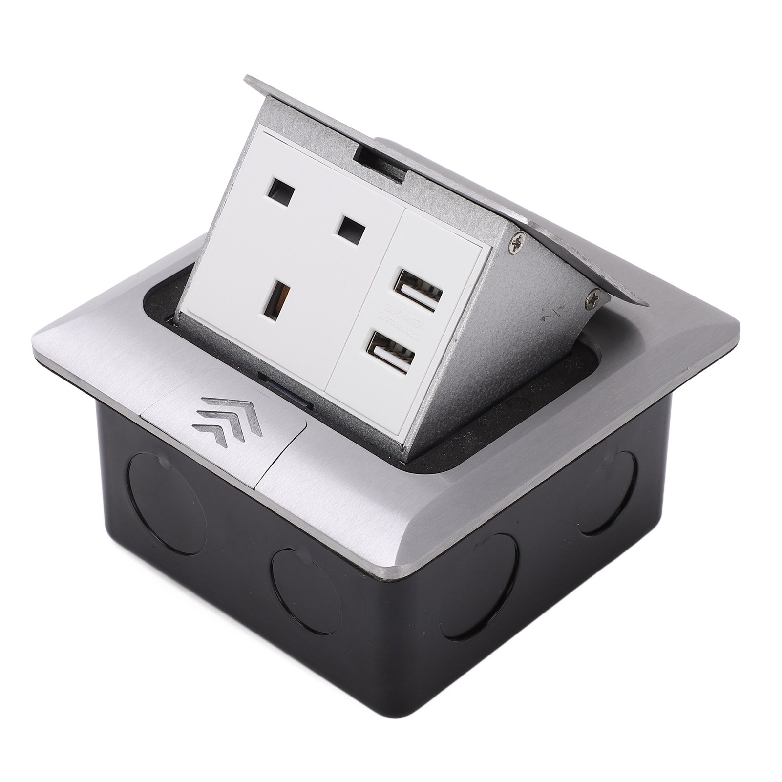 Einbau-tischsteckdose Mit Zwei Usb-anschlüssen, Arbeitsplattensteckdose, Uk-standard 250 V