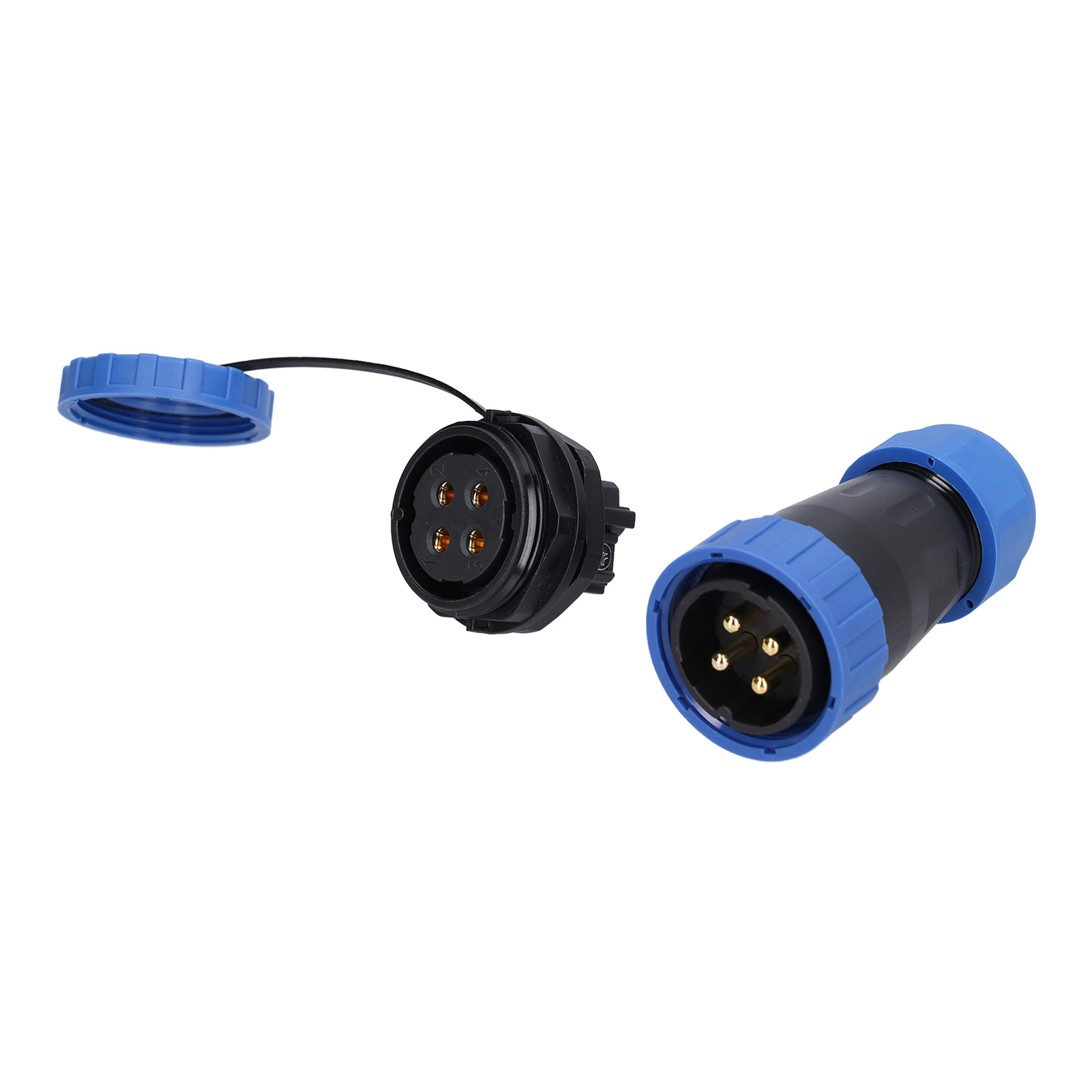 Wasserdichter Stecker Mit Rückmutter, Luftfahrt-stromanschluss, Industrieadapter 250 V 45 A Lp284-polig