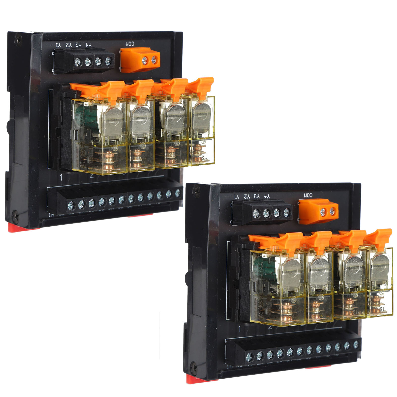 2 Stück Relaismodul-steuerplatine Dc Sps Din-schienenmontage 4 Kanäle 1 Öffner 1 Schließer Bem1s‑4mz Ac 250v