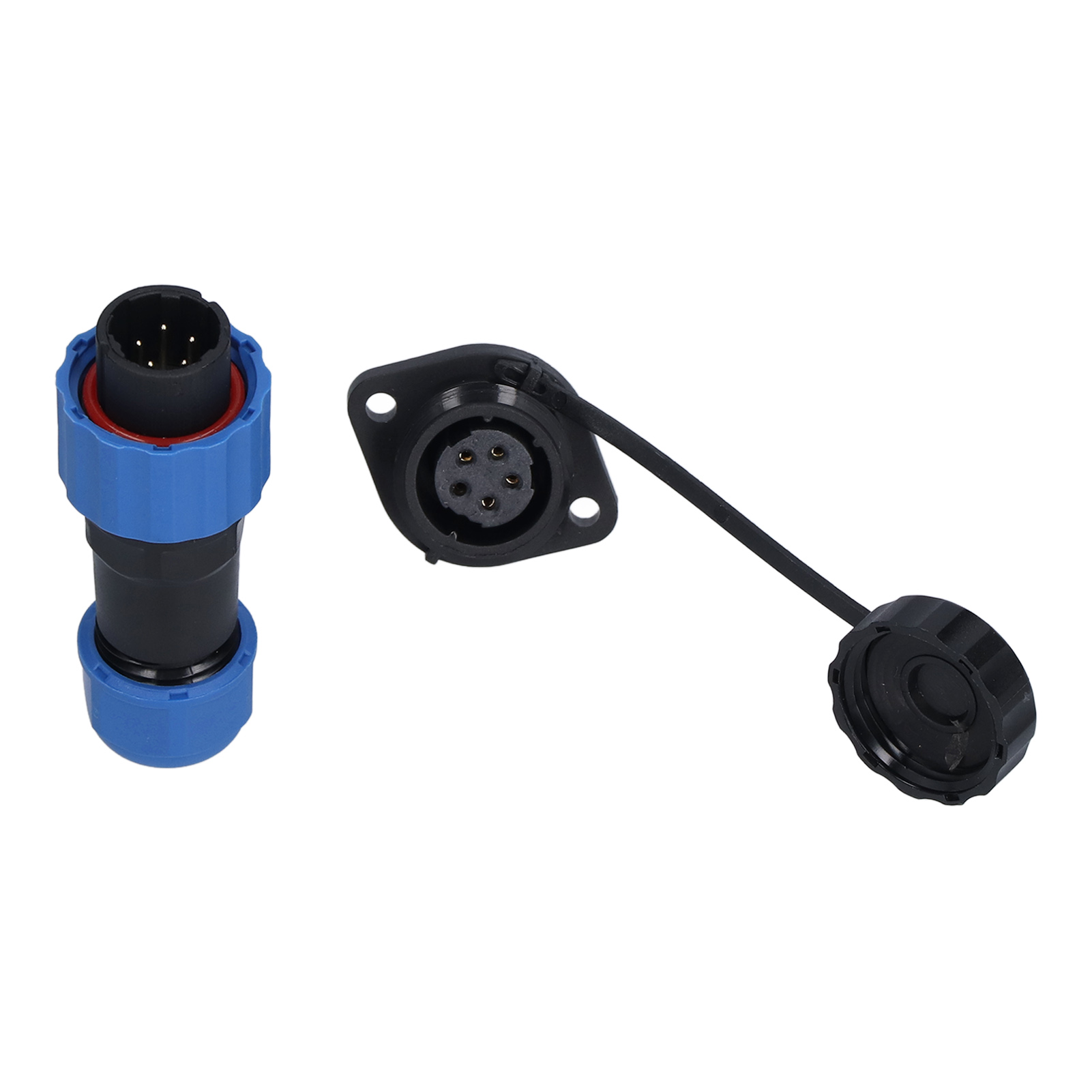Sp16 Flansch-wasserdichter Luftfahrtstecker Ip68 Stecker Und Buchse Stoßverbinder Flansch-wasserdichter Stecker 5-adrig (250 V 5 A)