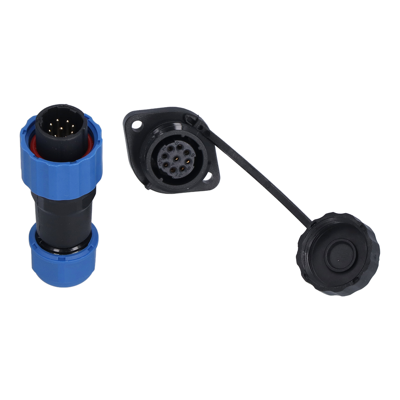 Sp16 Flansch-wasserdichter Luftfahrtstecker Ip68 Stecker Und Buchse Stoßverbinder Flansch-wasserdichter Stecker 9 Adern (250v 5a)