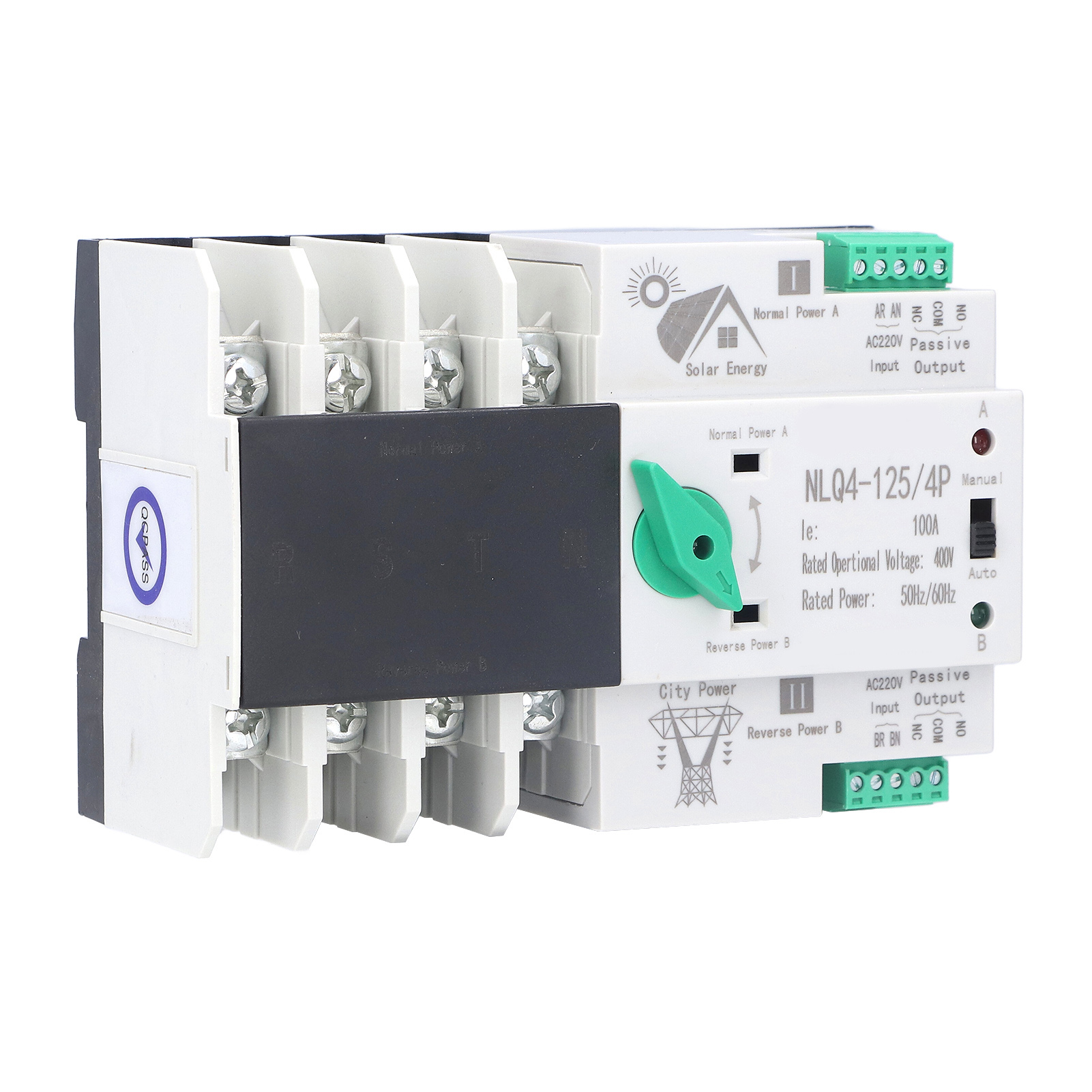 Automatischer Dual-power-umschalter Mit Millisekunden-schaltung Und Schnellregler Nlq4‐125/4p 100a 220v