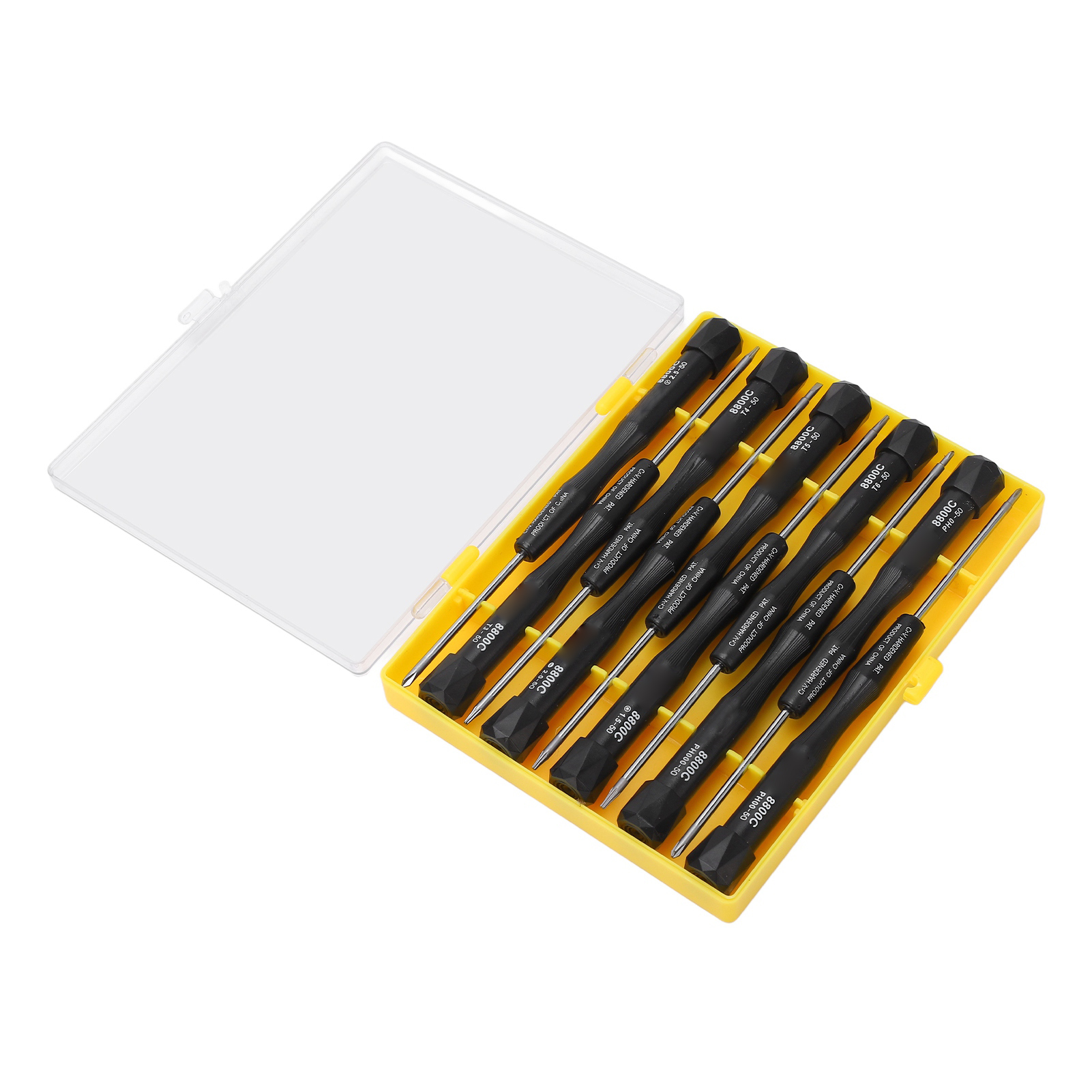 10-teiliges Schraubendreher-set Aus Chrom-vanadium-stahl Mit Magnetischen Bits, Rutschfest, Kraftsparend Und Inklusive Etui