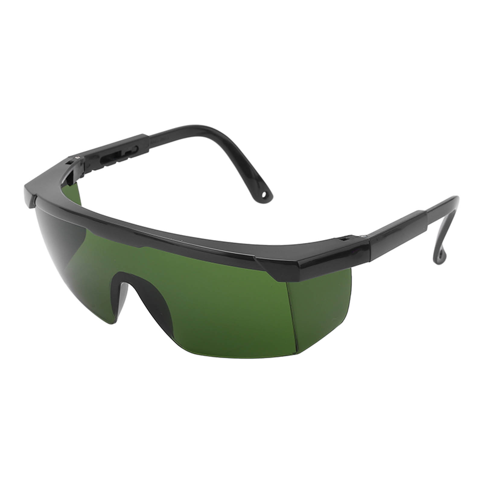 Argon-lichtbogenschweißbrille, Dehnbare Bügel, Stoßfest, Hoher Schutz, Uv-beständig, Hellgrün, Ir3.0